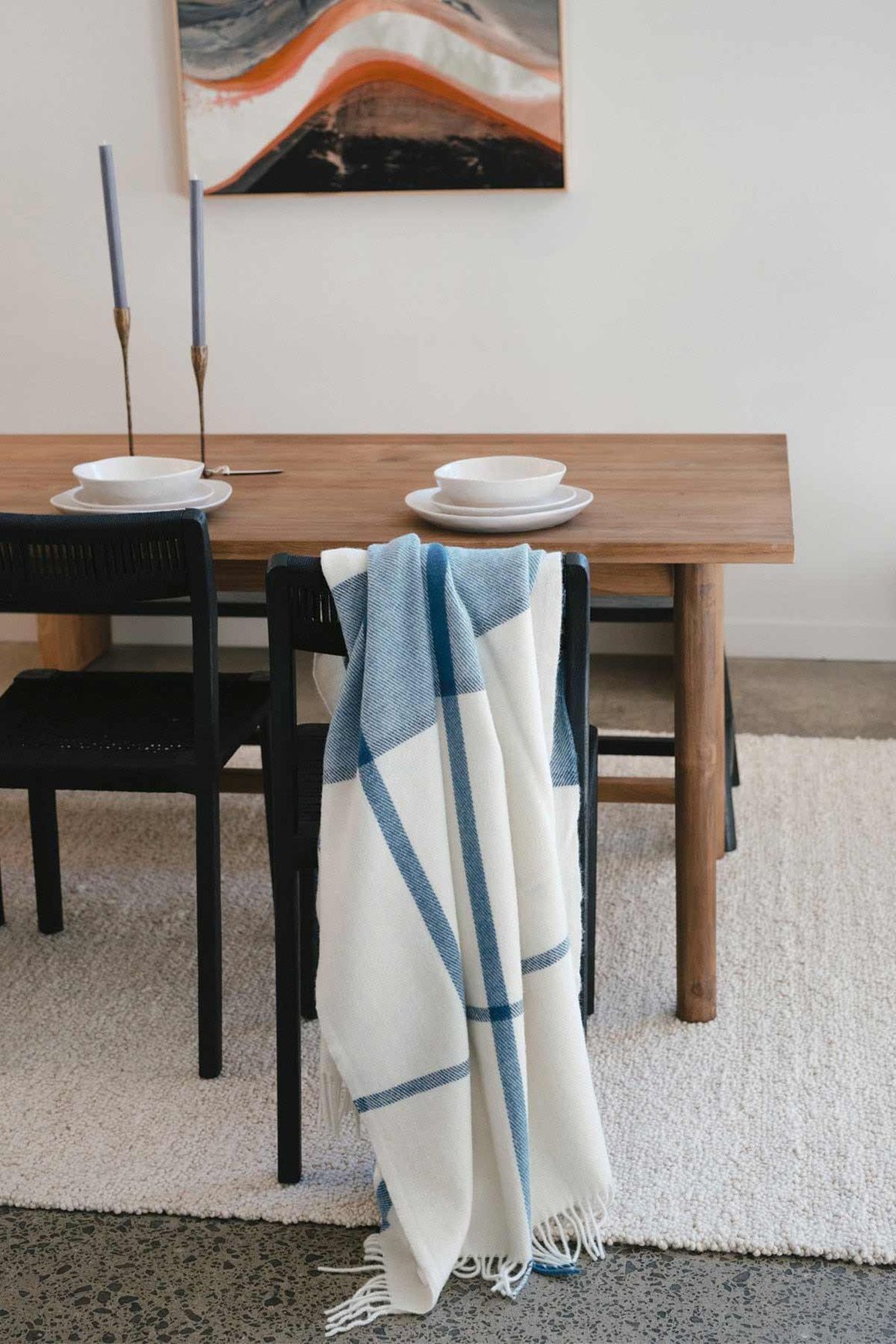 Ruanui Station Lambswool Throw -  Wakarua White