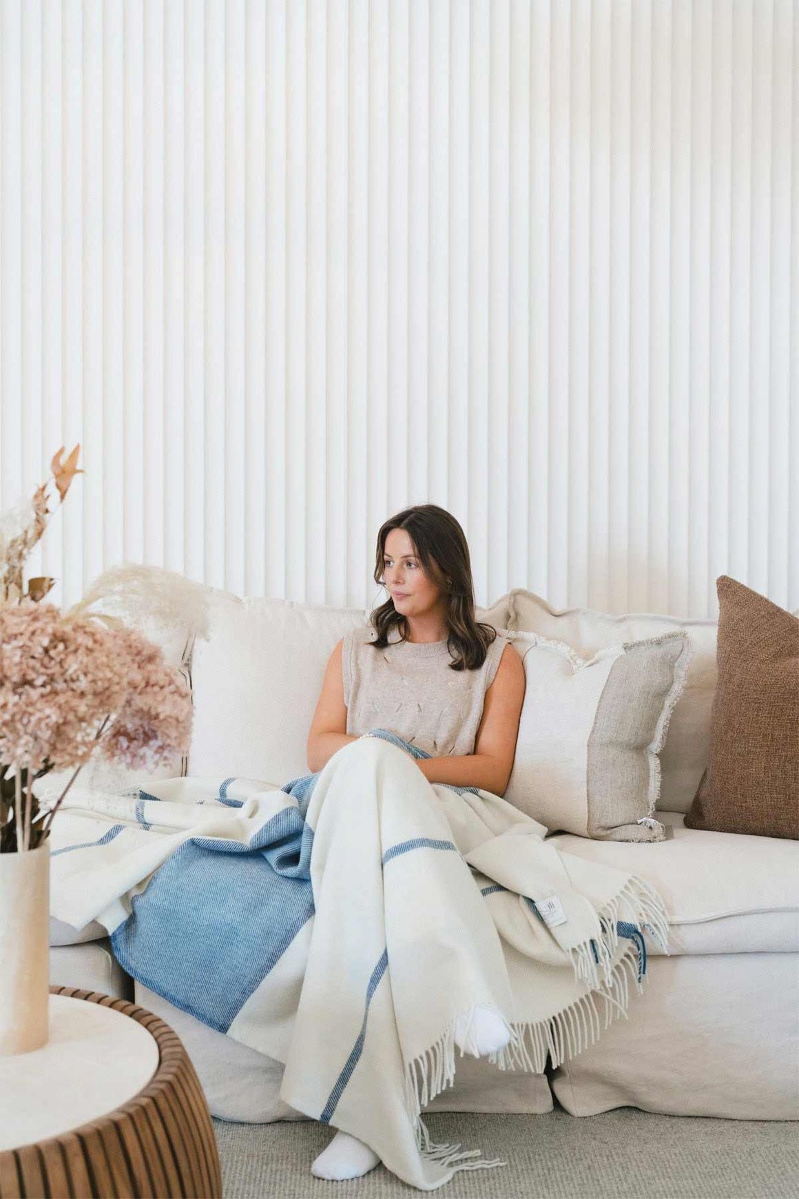 Ruanui Station Lambswool Throw -  Wakarua White
