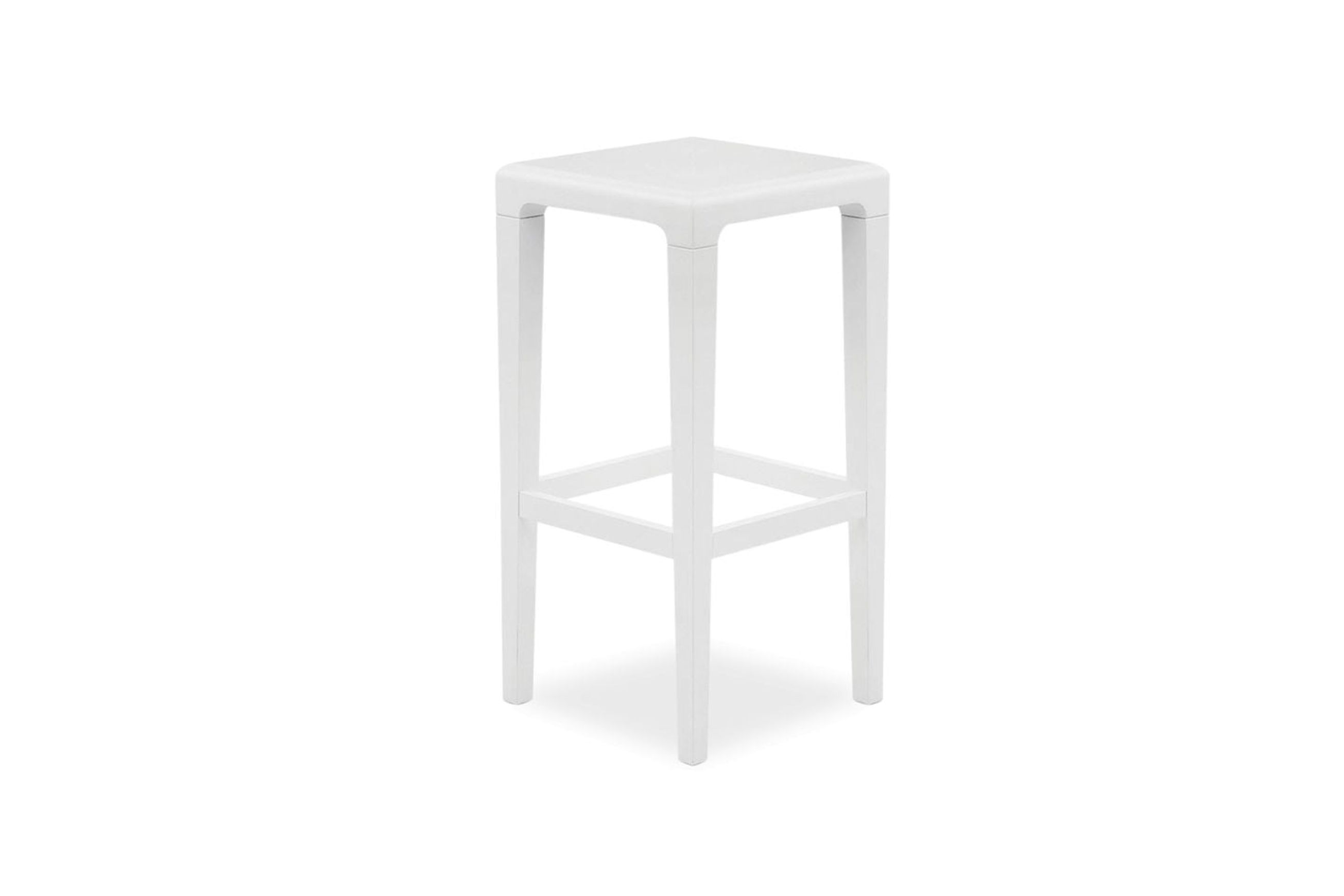 Rioja Kitchen Stool - White Painted - by TON