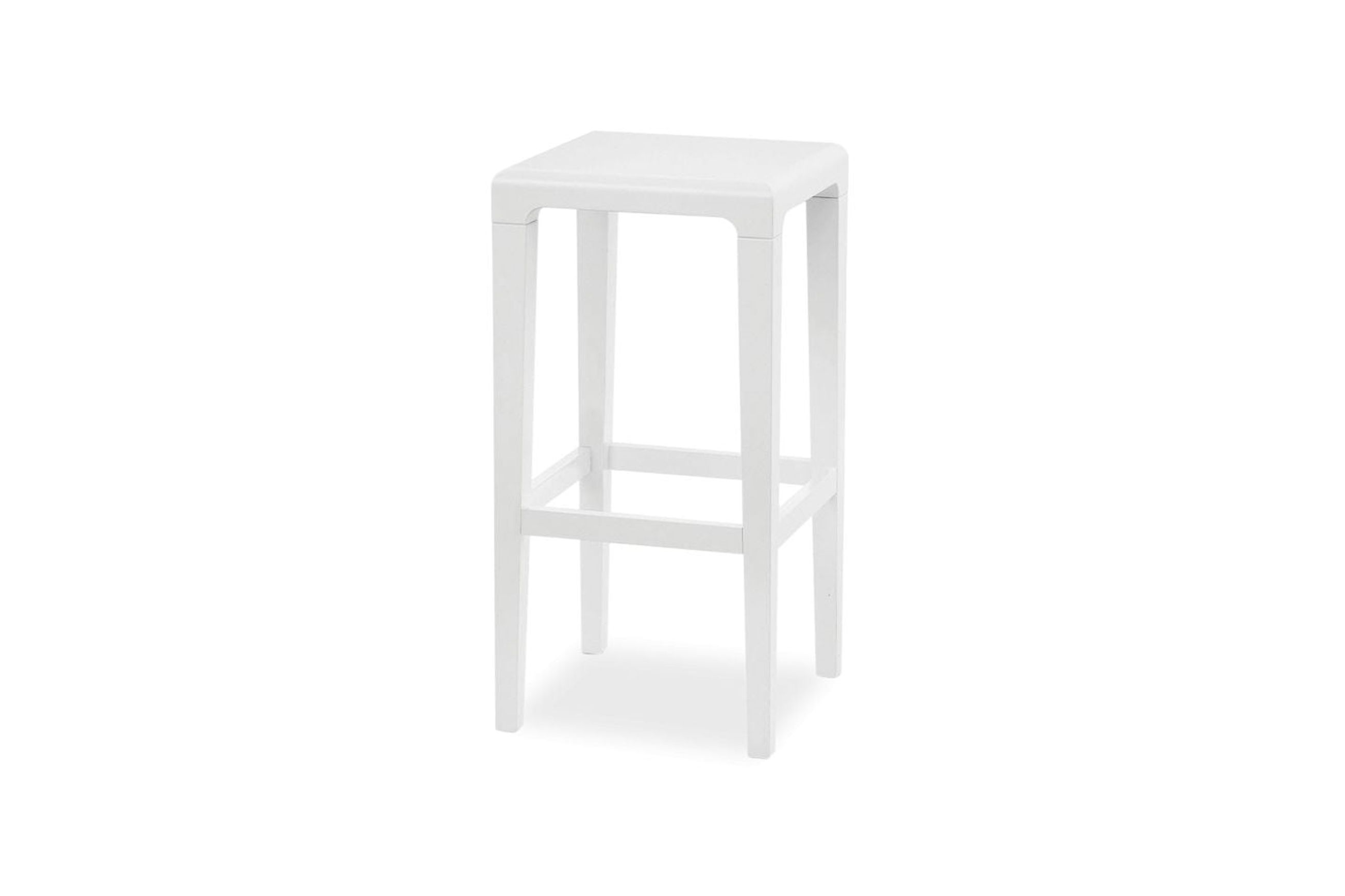 Rioja Kitchen Stool - White Painted - by TON