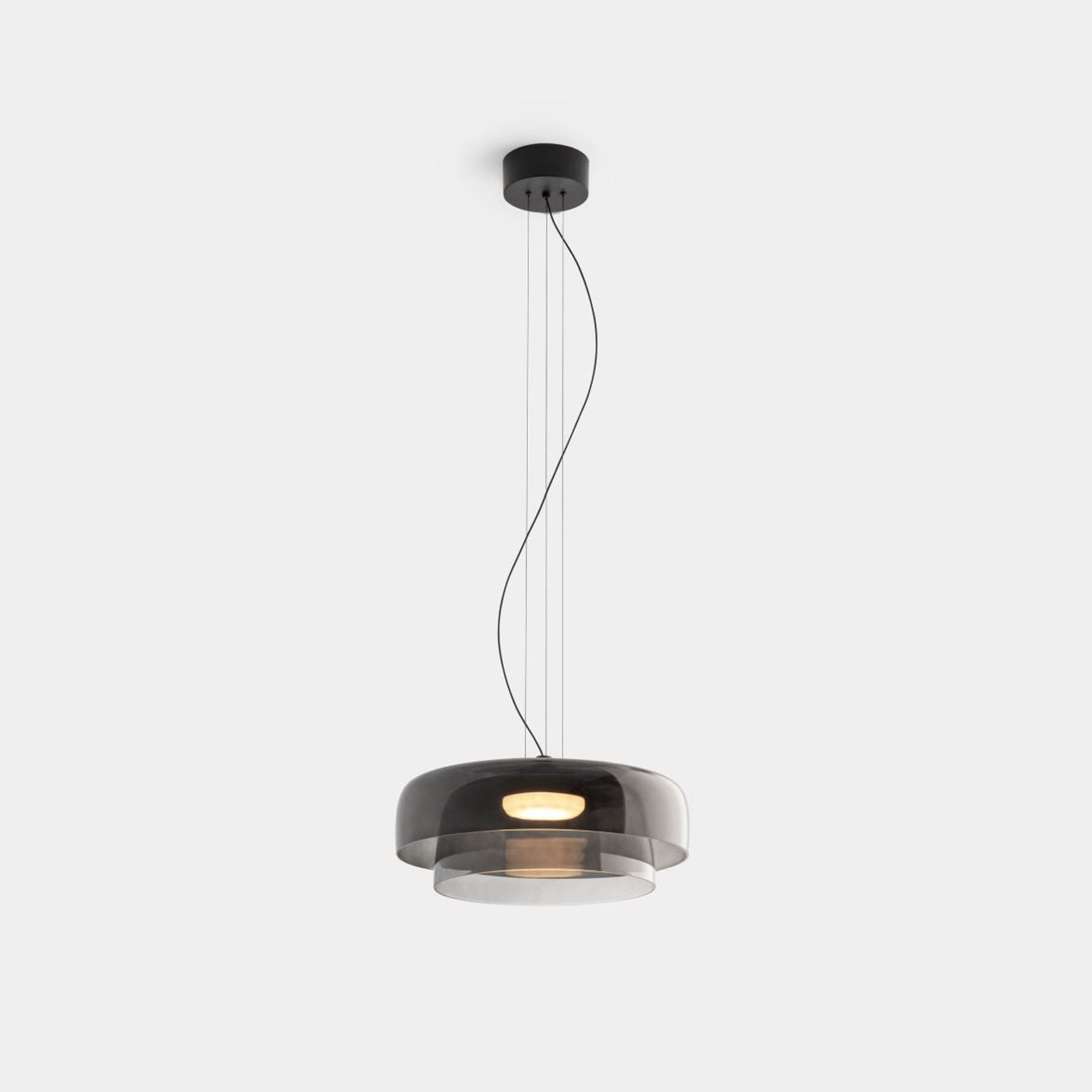 Lark 2 Shade Pendant - 42 cm in Fume