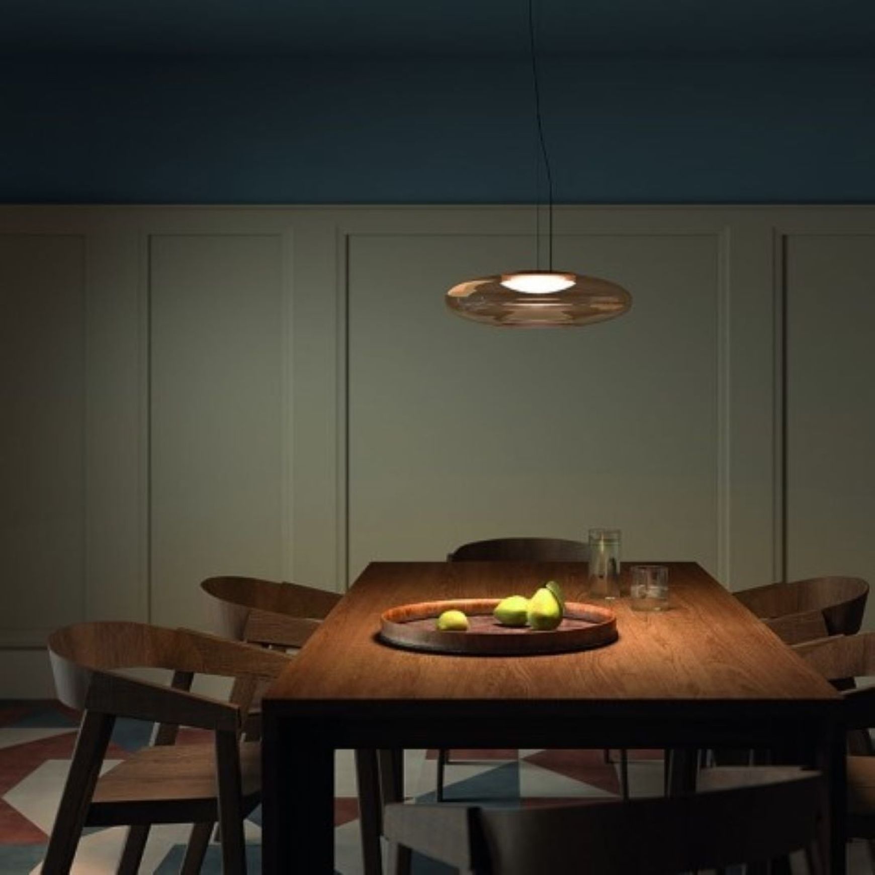 Tori LED Pendant - 40 cm in Amber