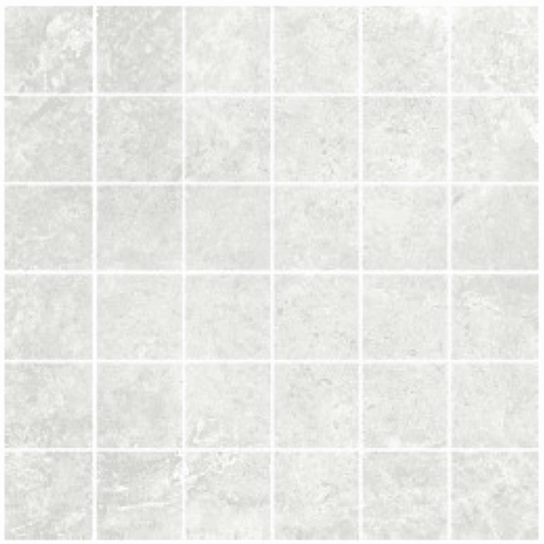 Arctic Tundra White Matt Square Mosaic 48mm