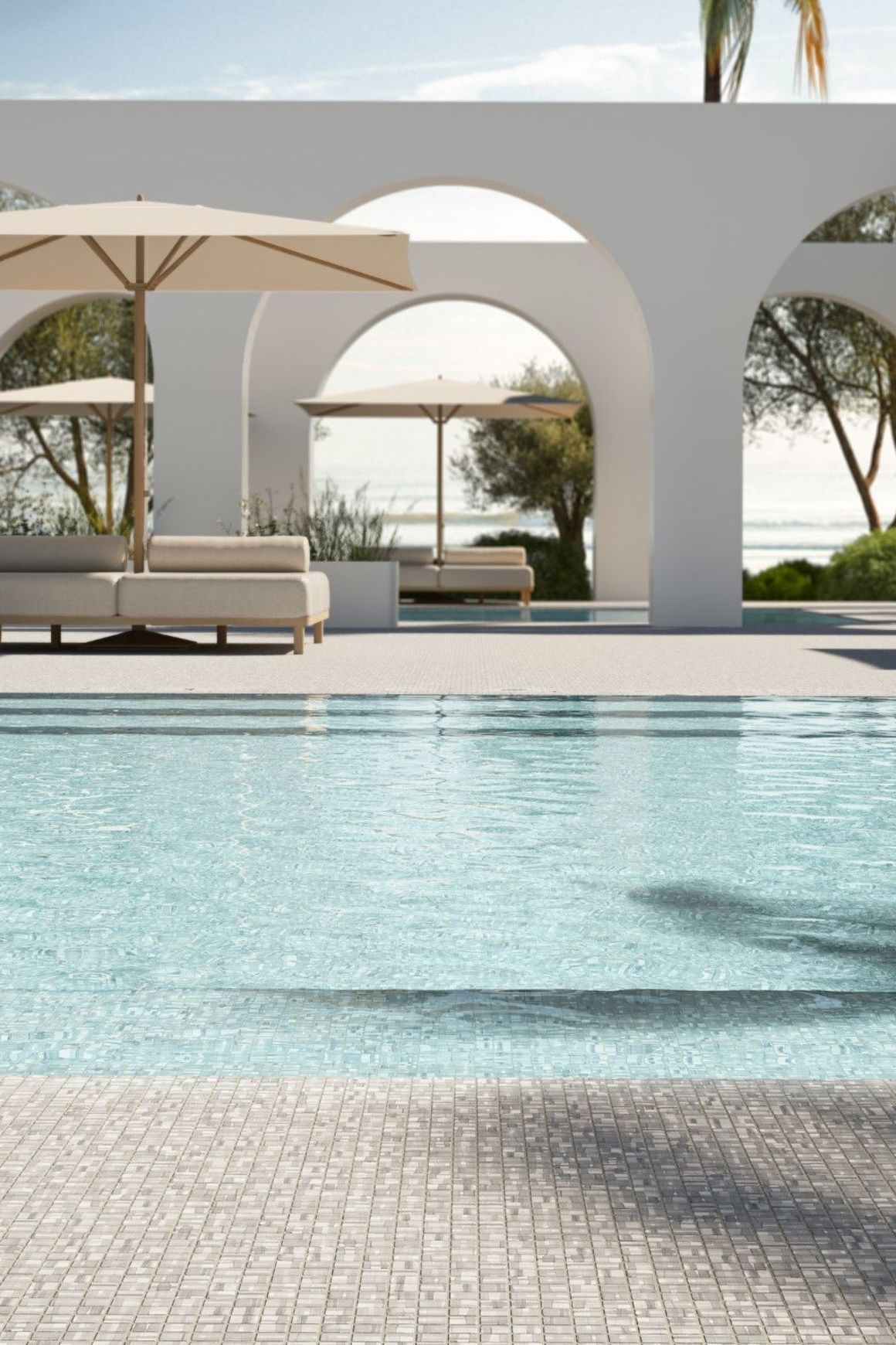 Stripes Tile | Aquarelle Collection by Ezarri