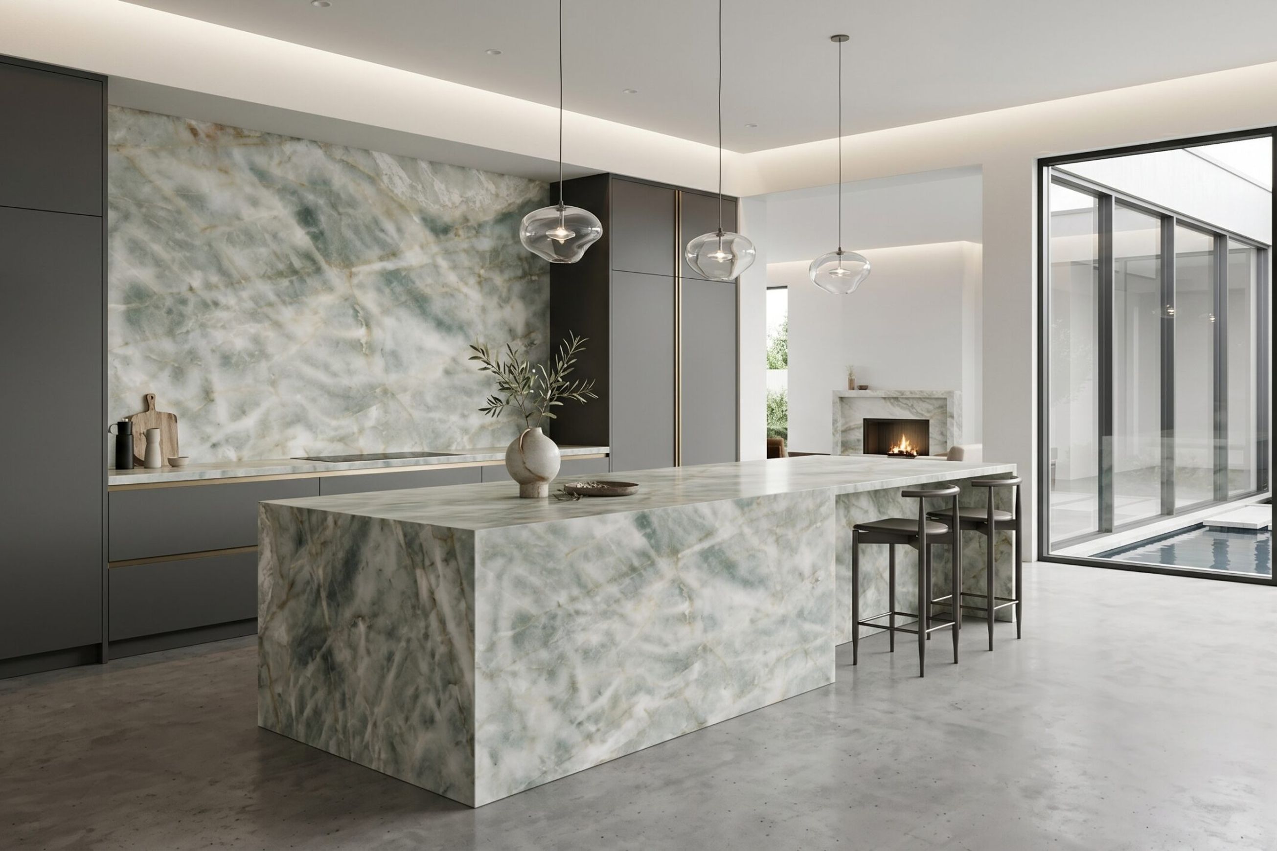 Aqua Zade Cristallo Quartzite | Natural Stone