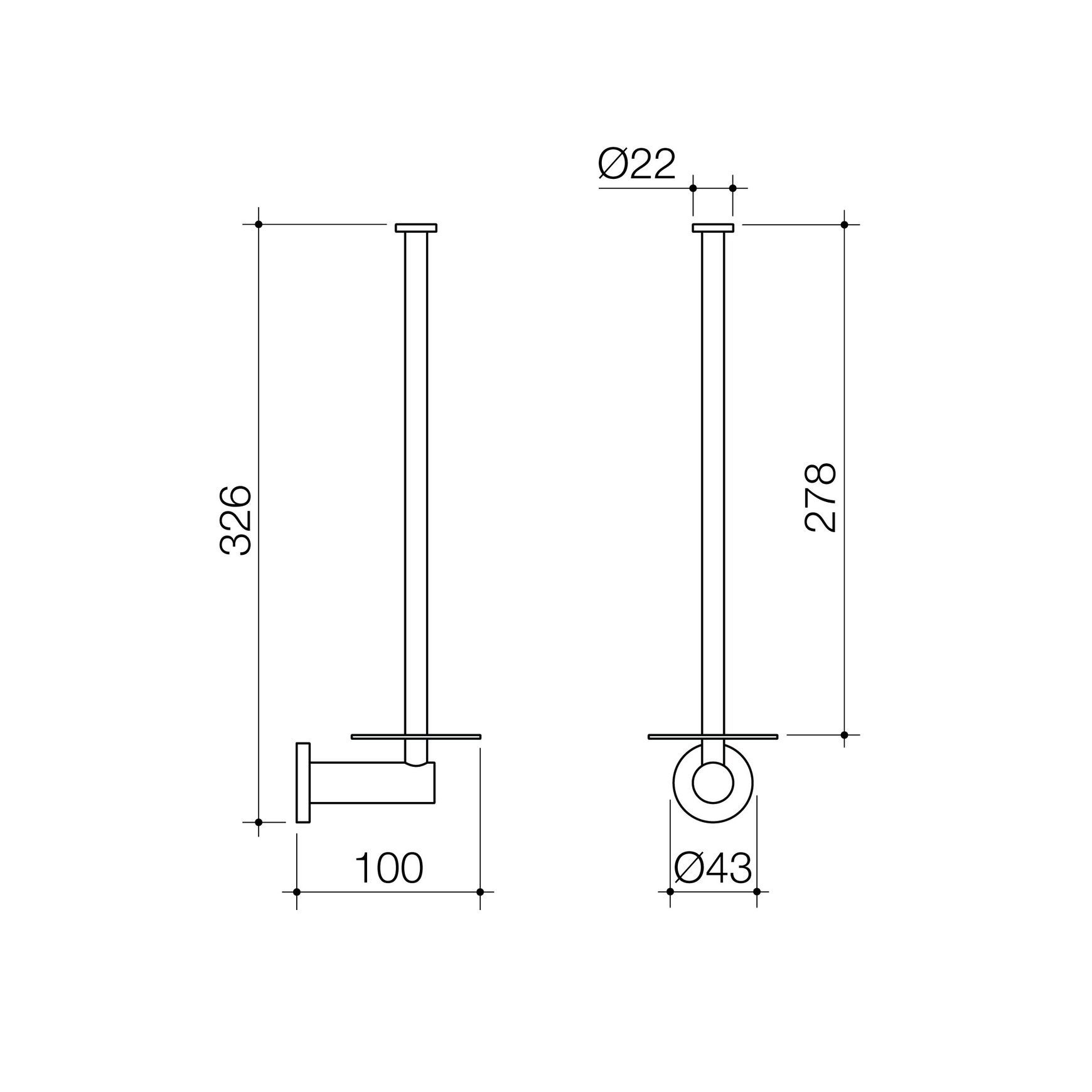Liano II Spare Toilet Roll Holder