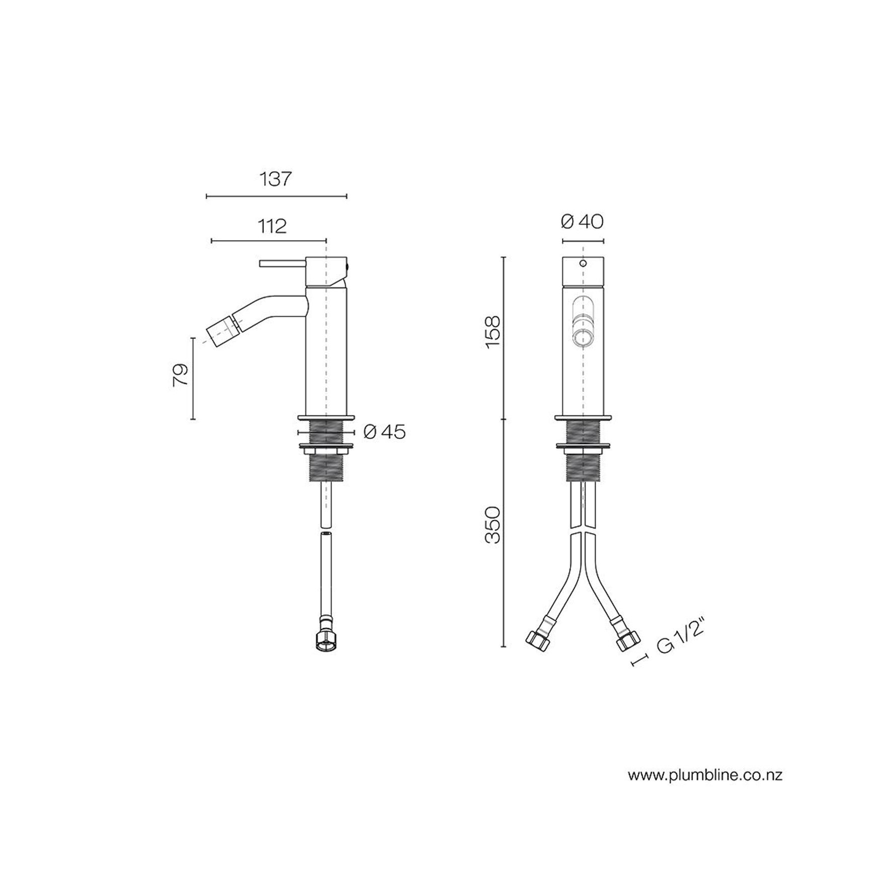Oli 316 Bidet Mixer