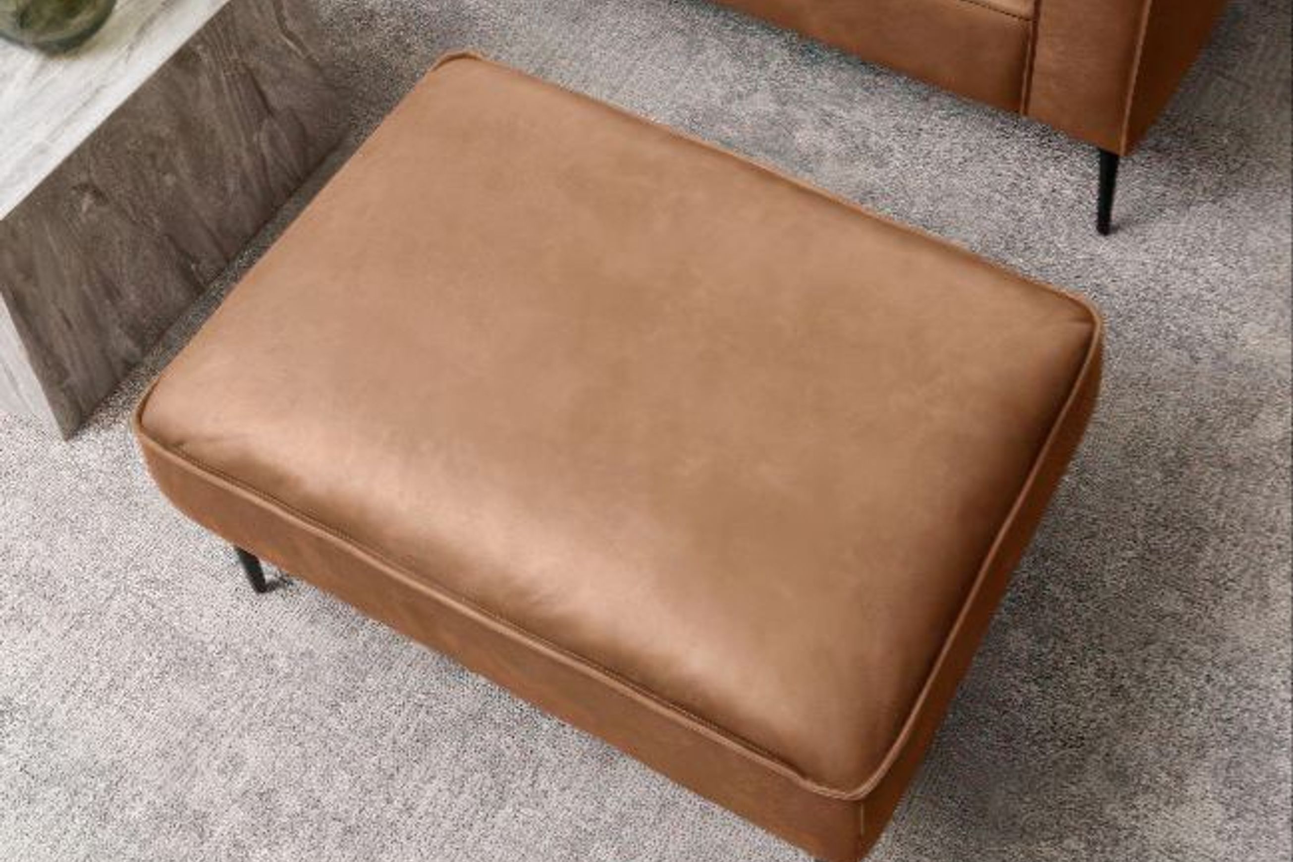 Enzo Ottoman - Leather Mix