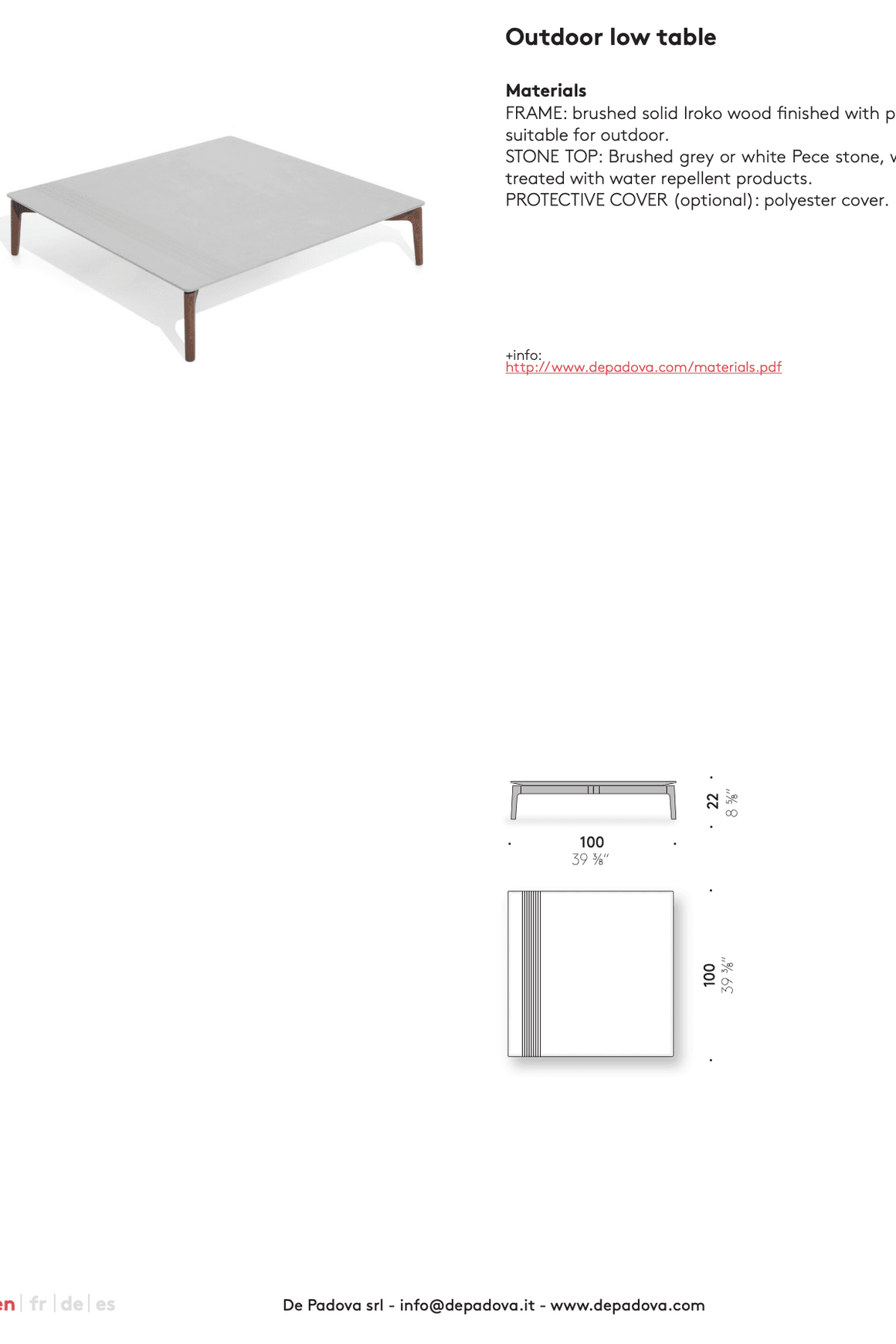 Everyday Life Outdoor Low Table by DePadova