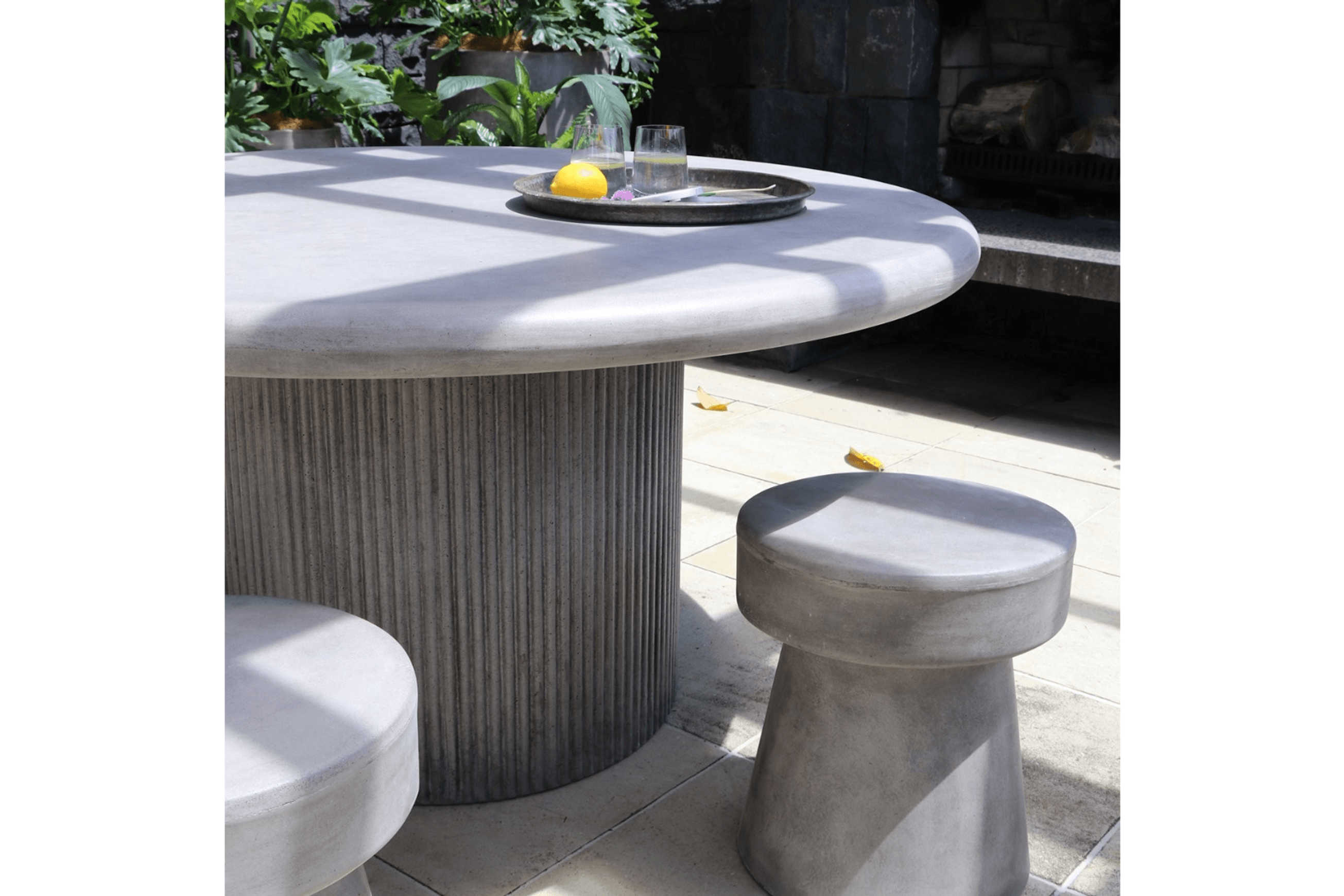 Patras Round Outdoor Concrete Table