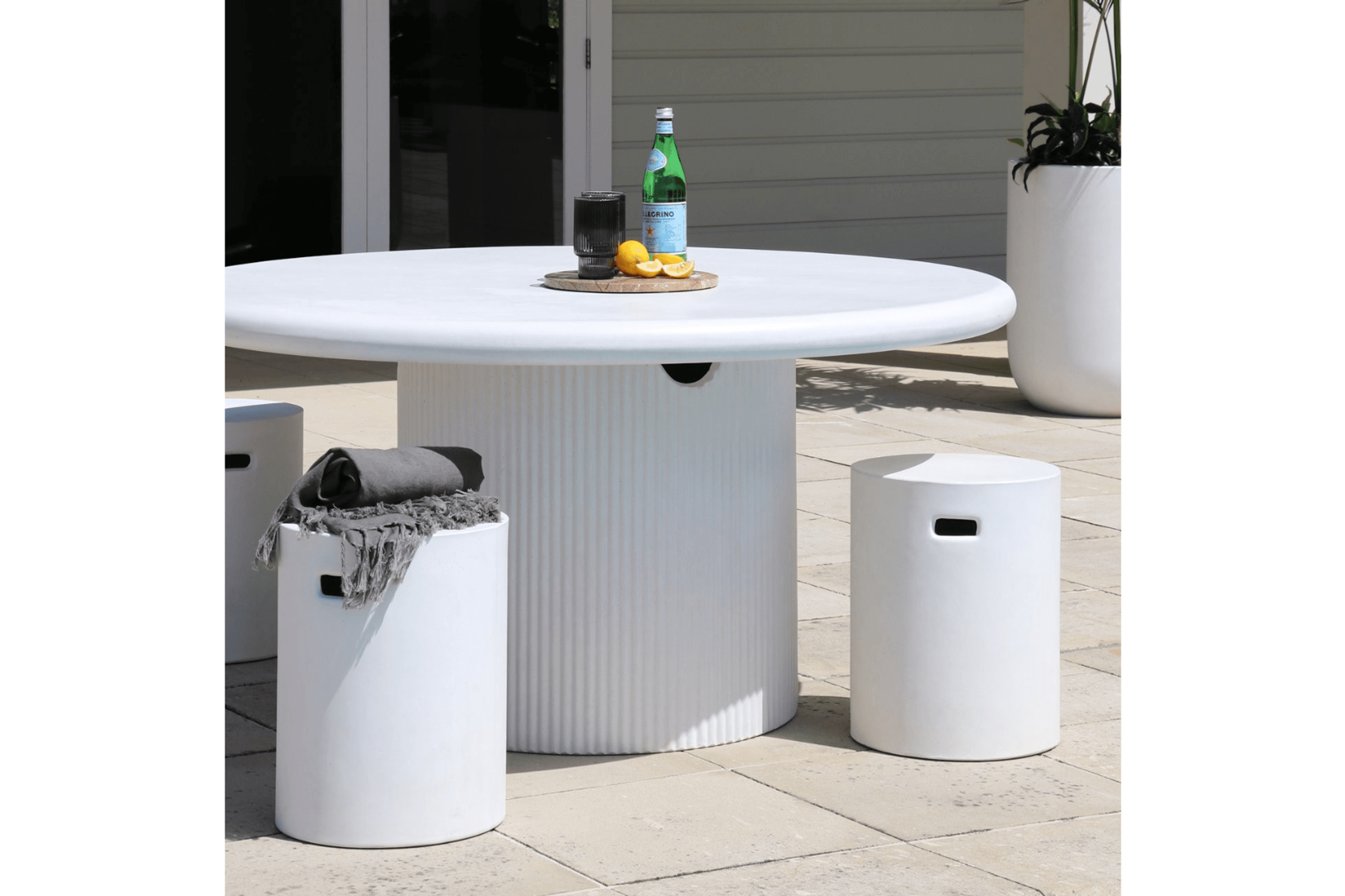 Patras Round Outdoor Concrete Table