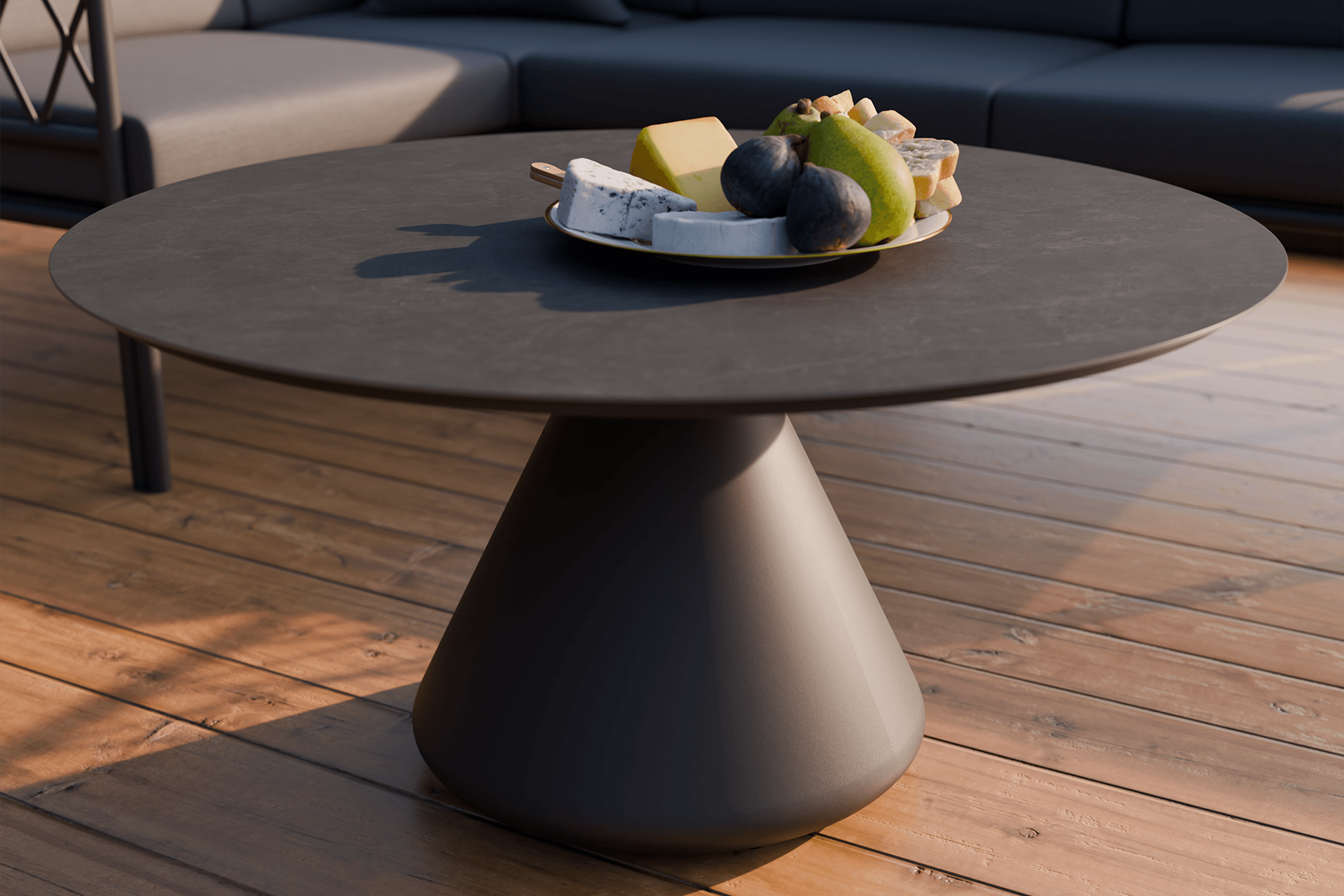 Kora Coffee Table 90cm Dia - CERAMIC - Outdoor