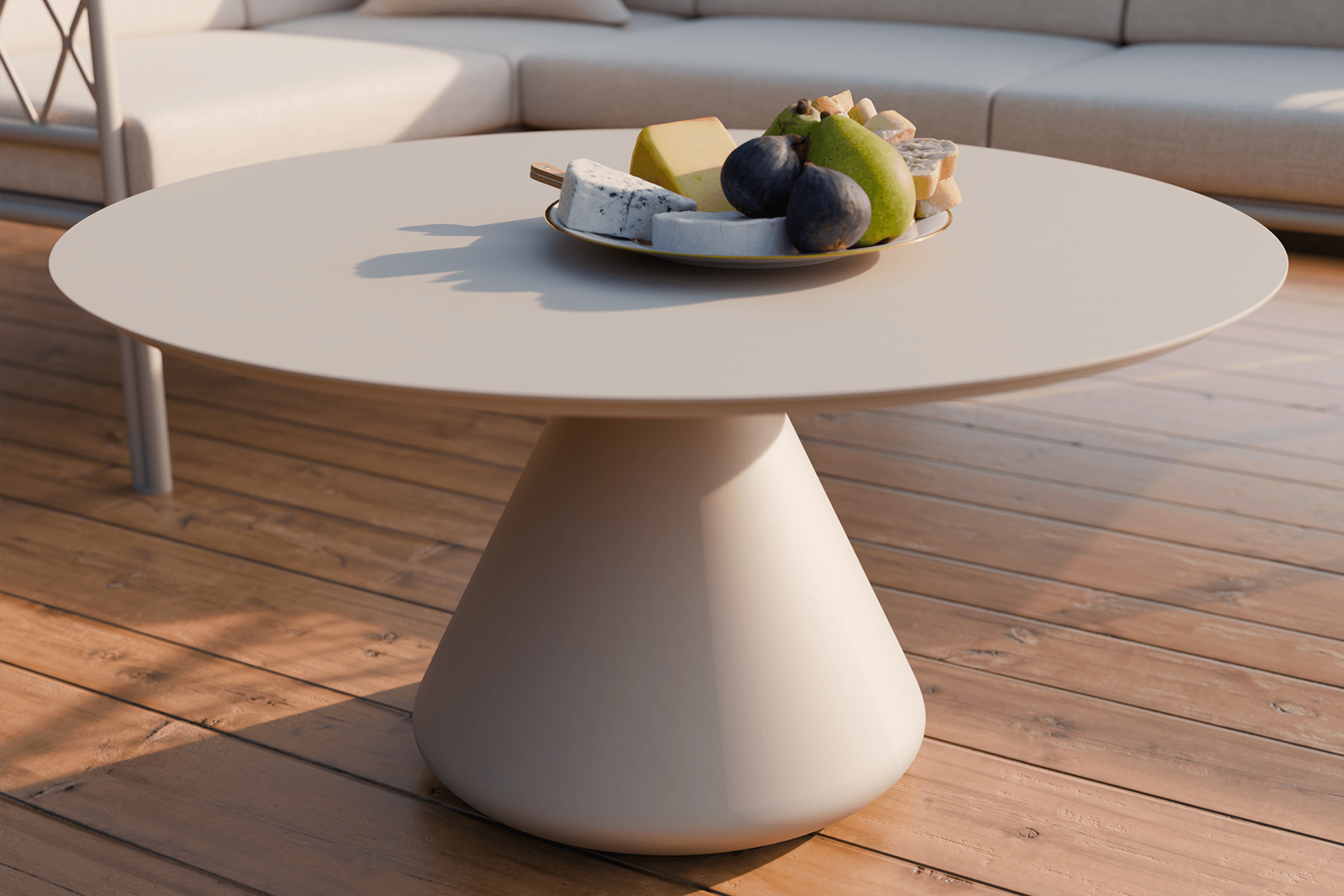 Kora Coffee Table 90cm Dia - Aluminium - Outdoor