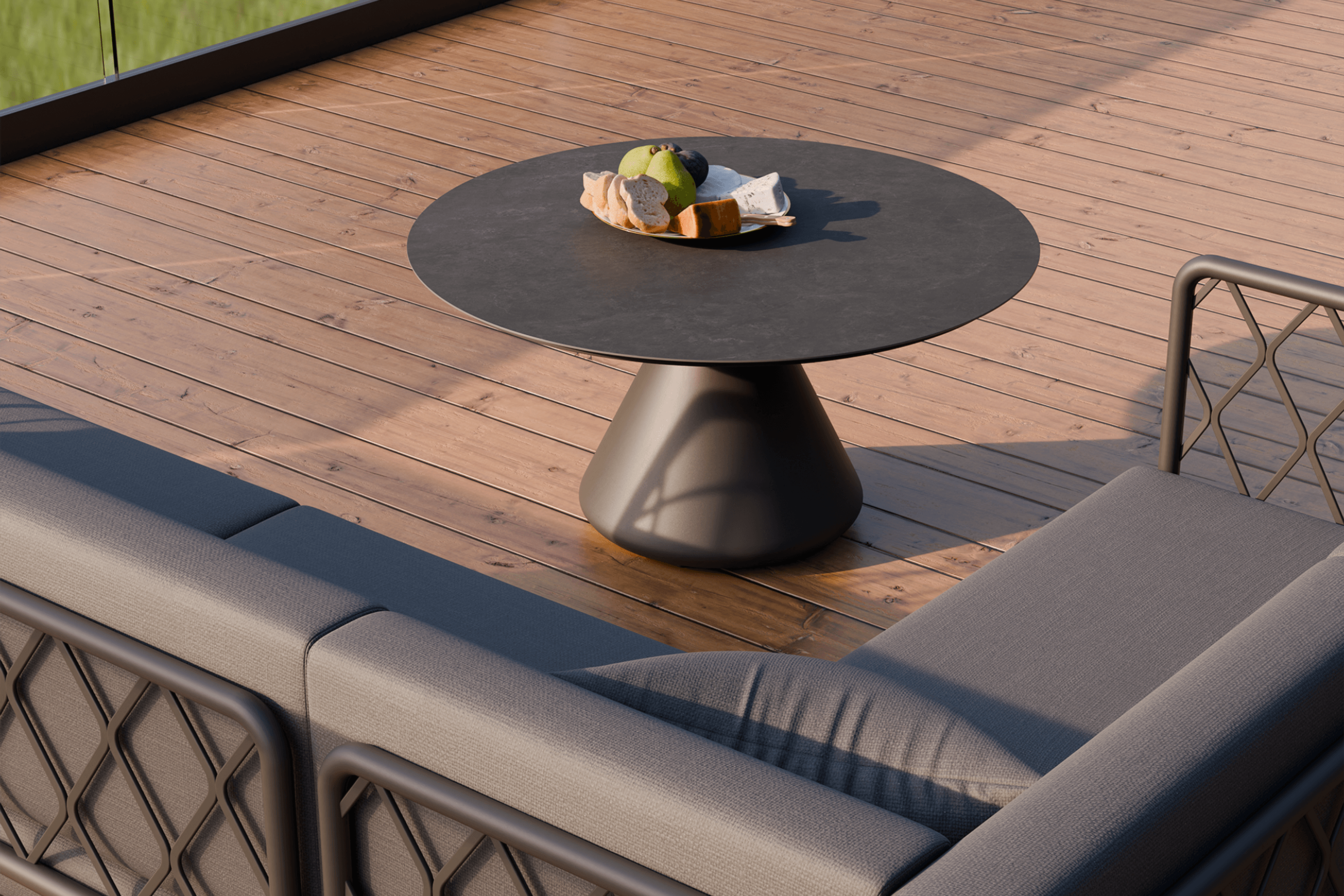 Kora Coffee Table 90cm Dia - CERAMIC - Outdoor