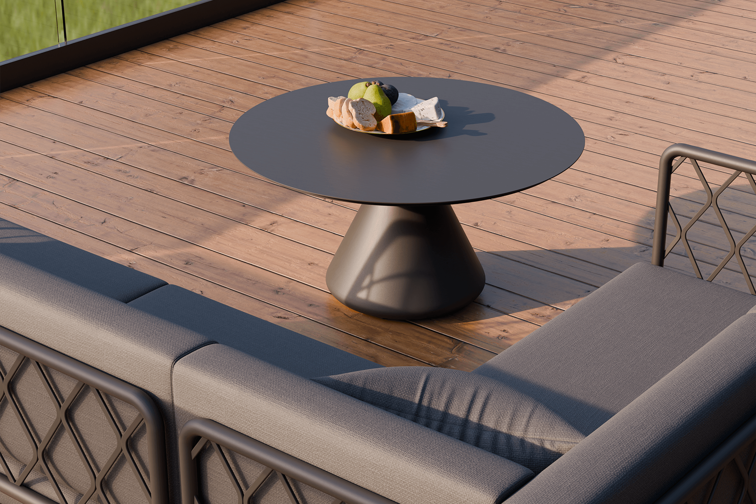 Kora Coffee Table 90cm Dia - Aluminium - Outdoor