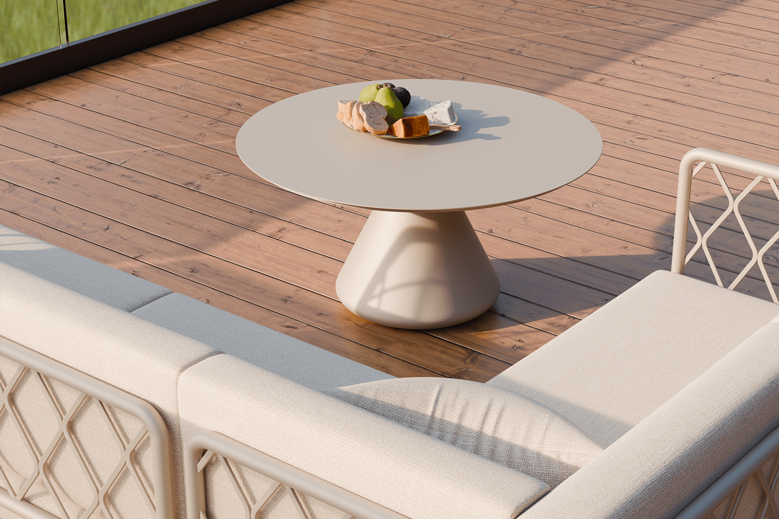 Kora Coffee Table 90cm Dia - Aluminium - Outdoor