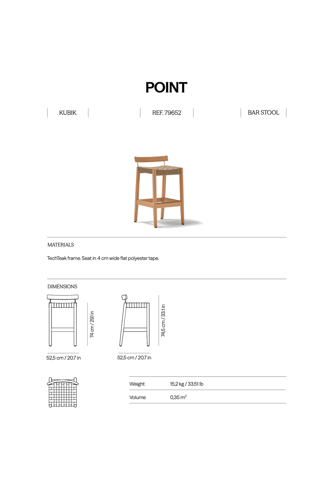 Kubik TechTeak Bar Stool