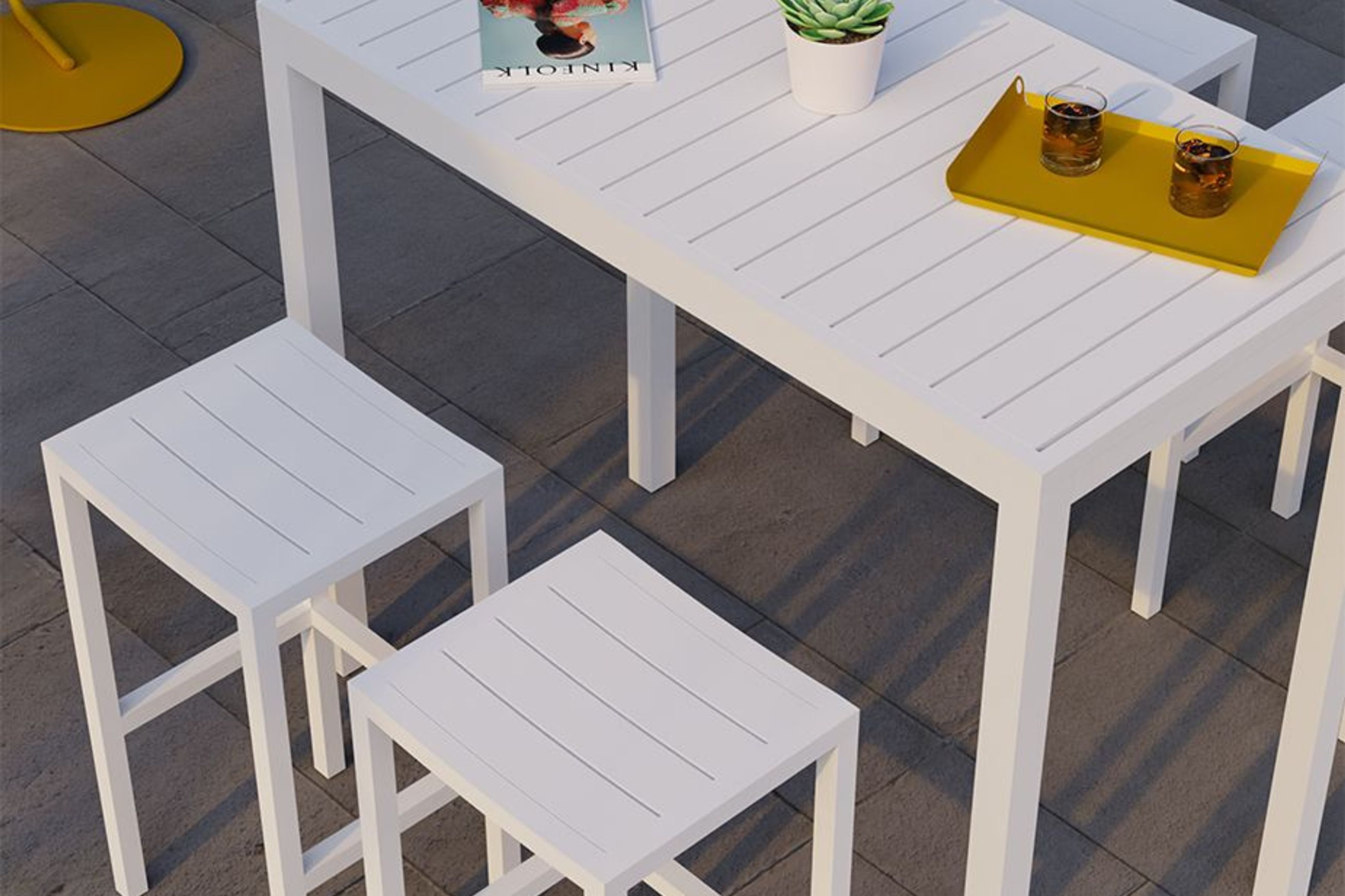 Halki Stool - Outdoor - White