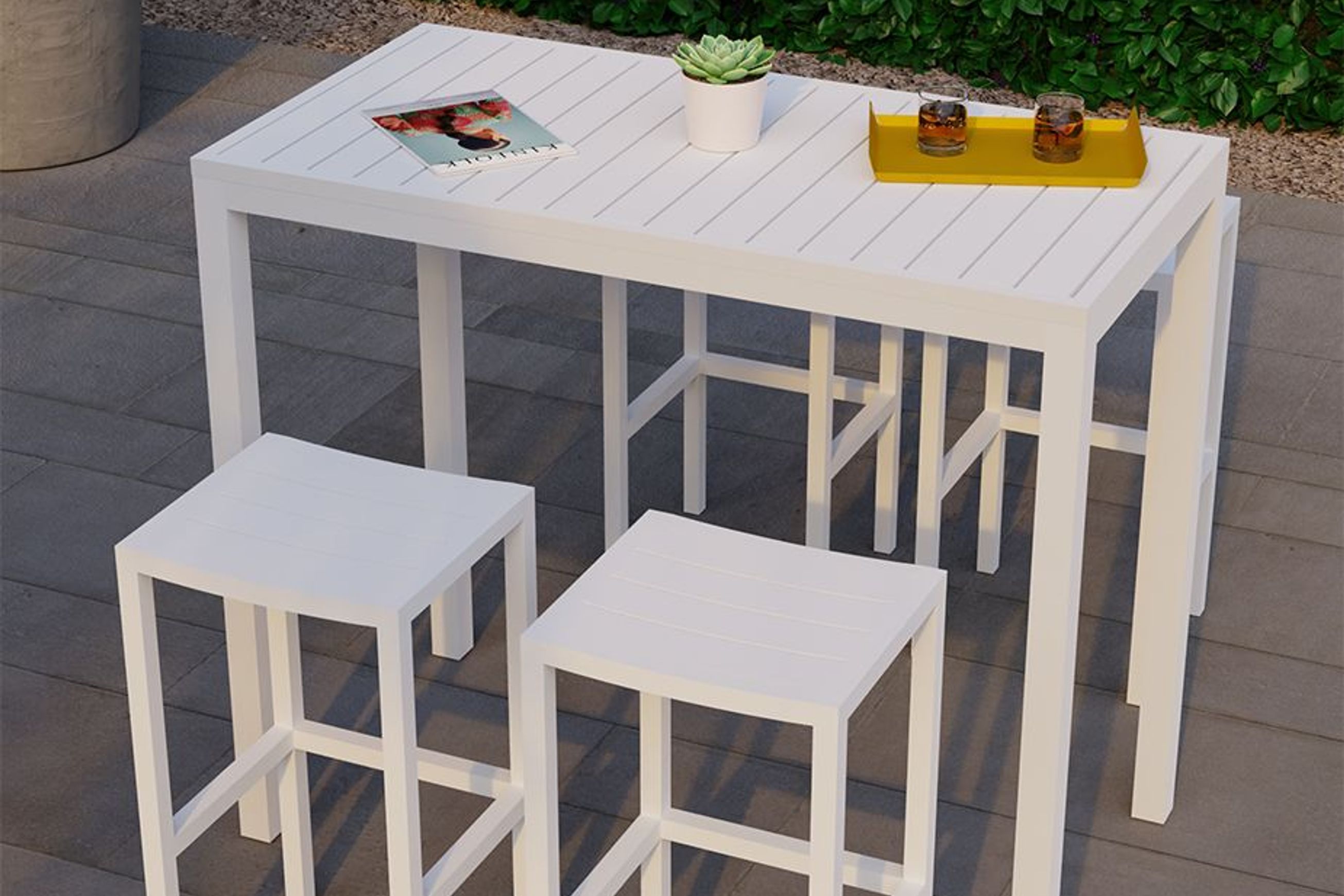 Halki Stool - Outdoor - White