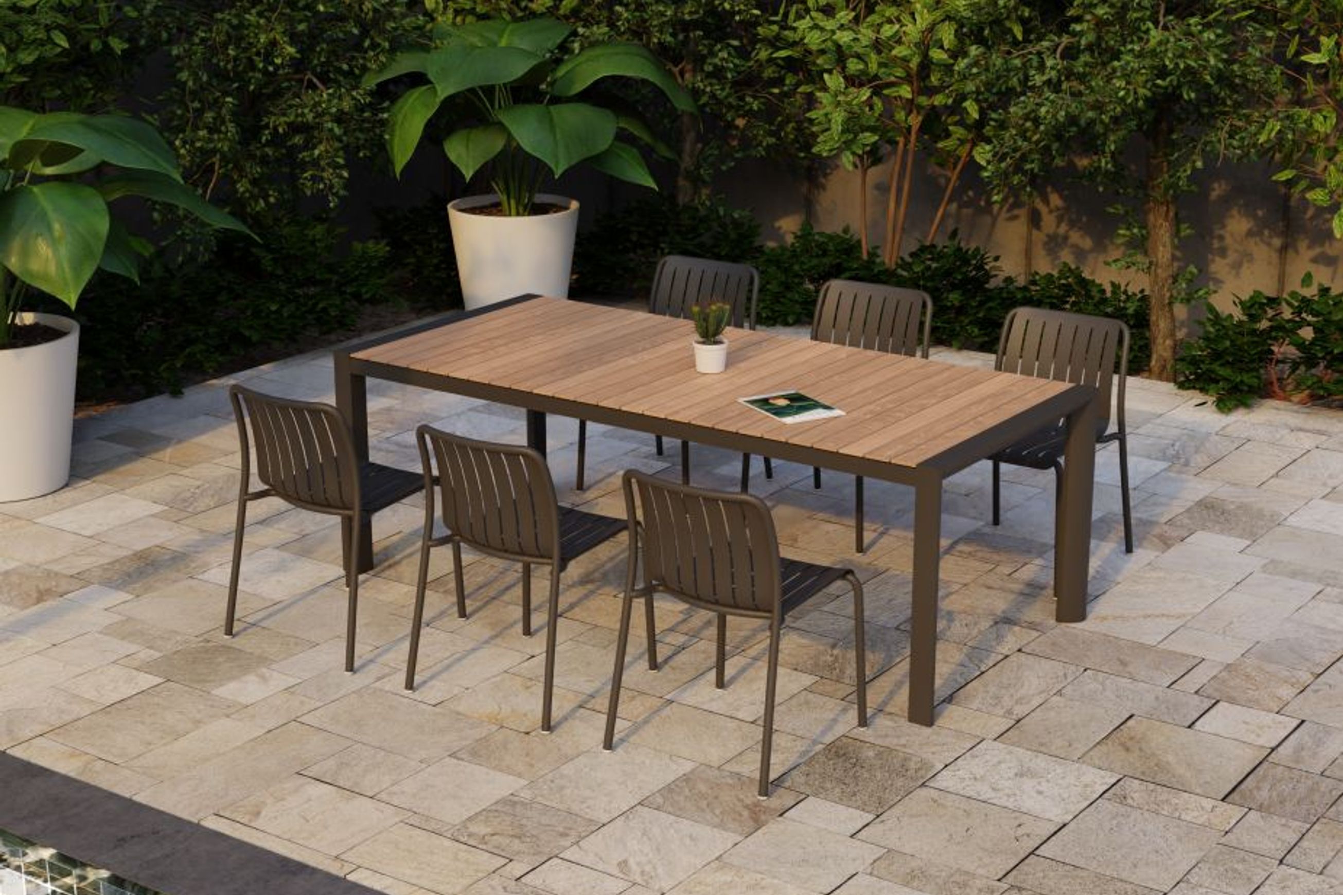 Roku Outdoor Dining Chair in Matt Charcoal