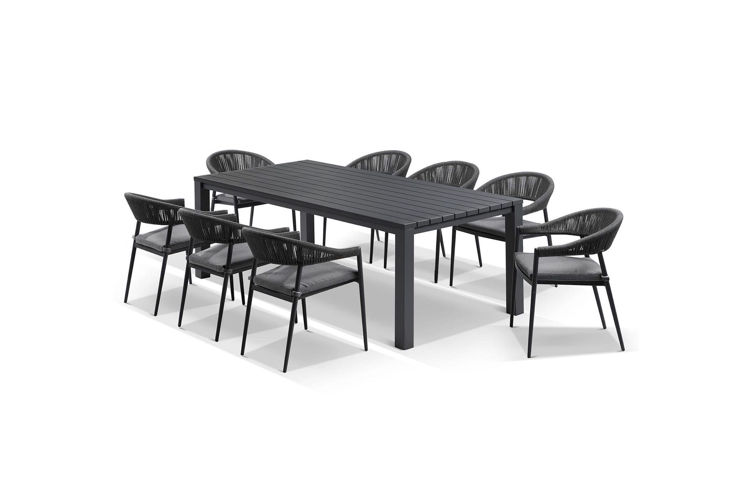 Cove Outdoor Dining 8 Set | Charcoal