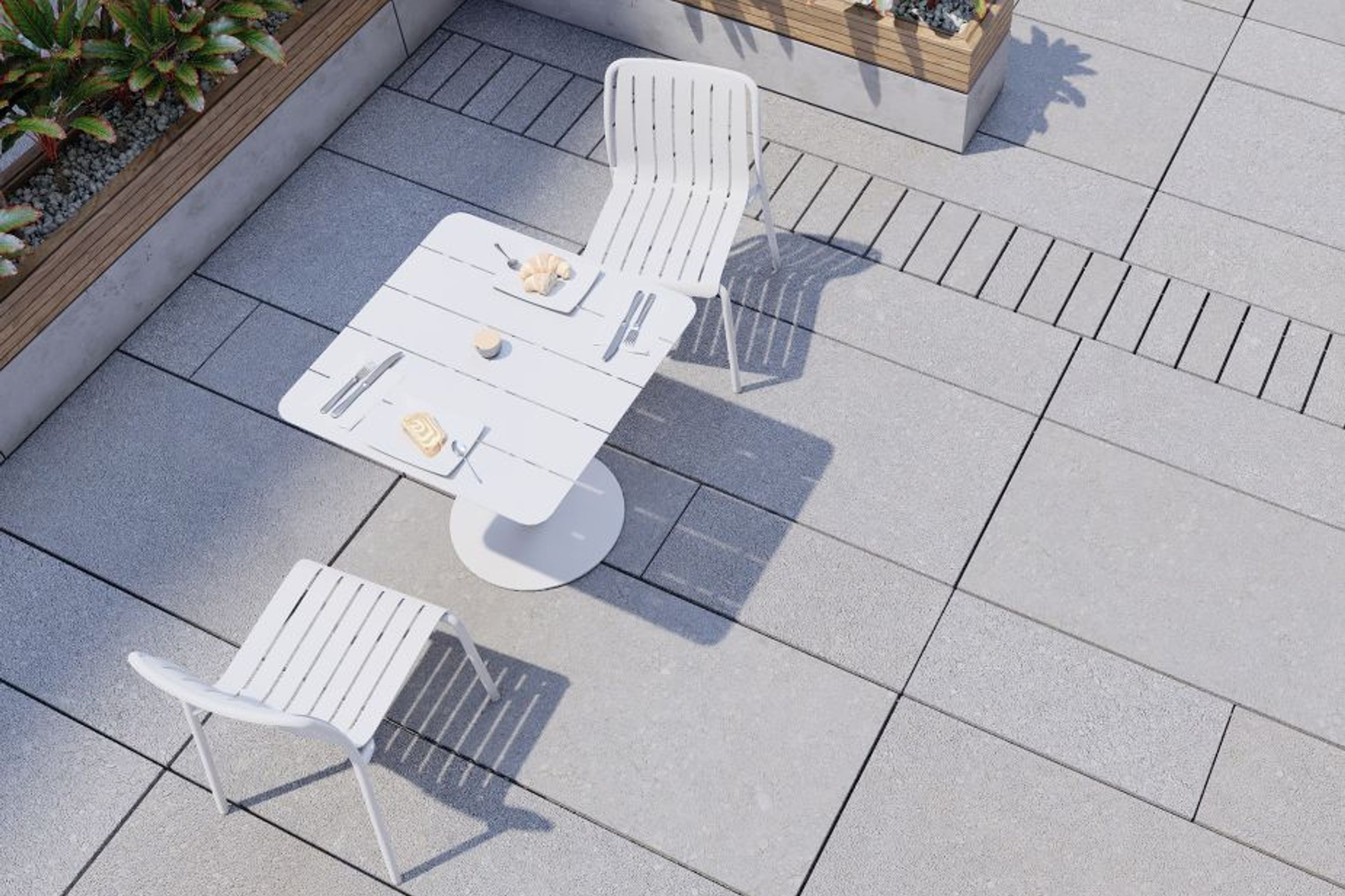 Roku Outdoor Dining Chair in Matt White