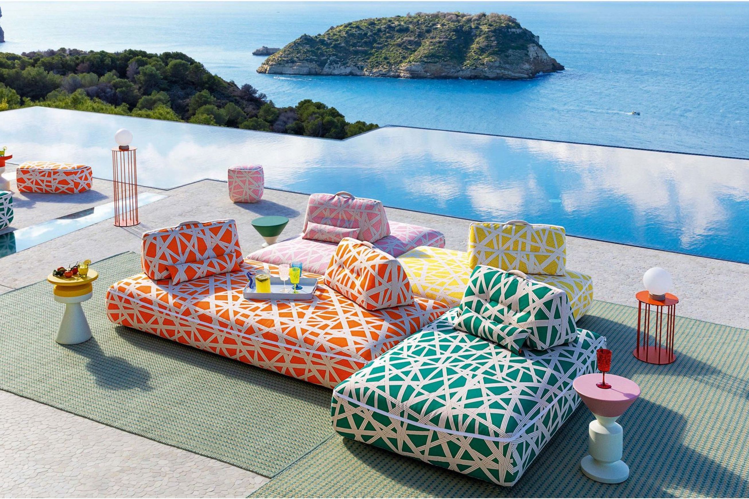 Formentera Nastri Canvas Cushion