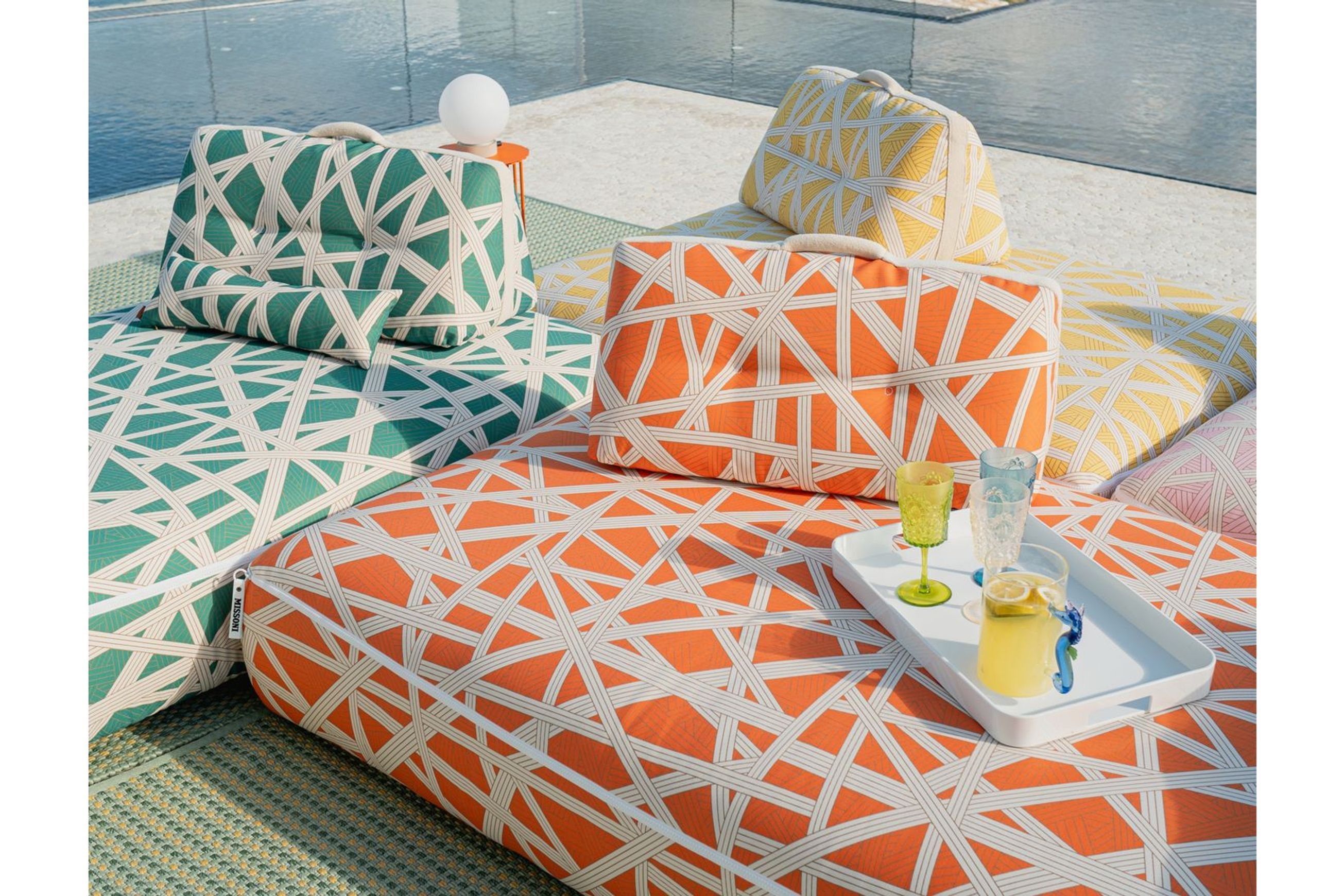Formentera Nastri Canvas Cushion