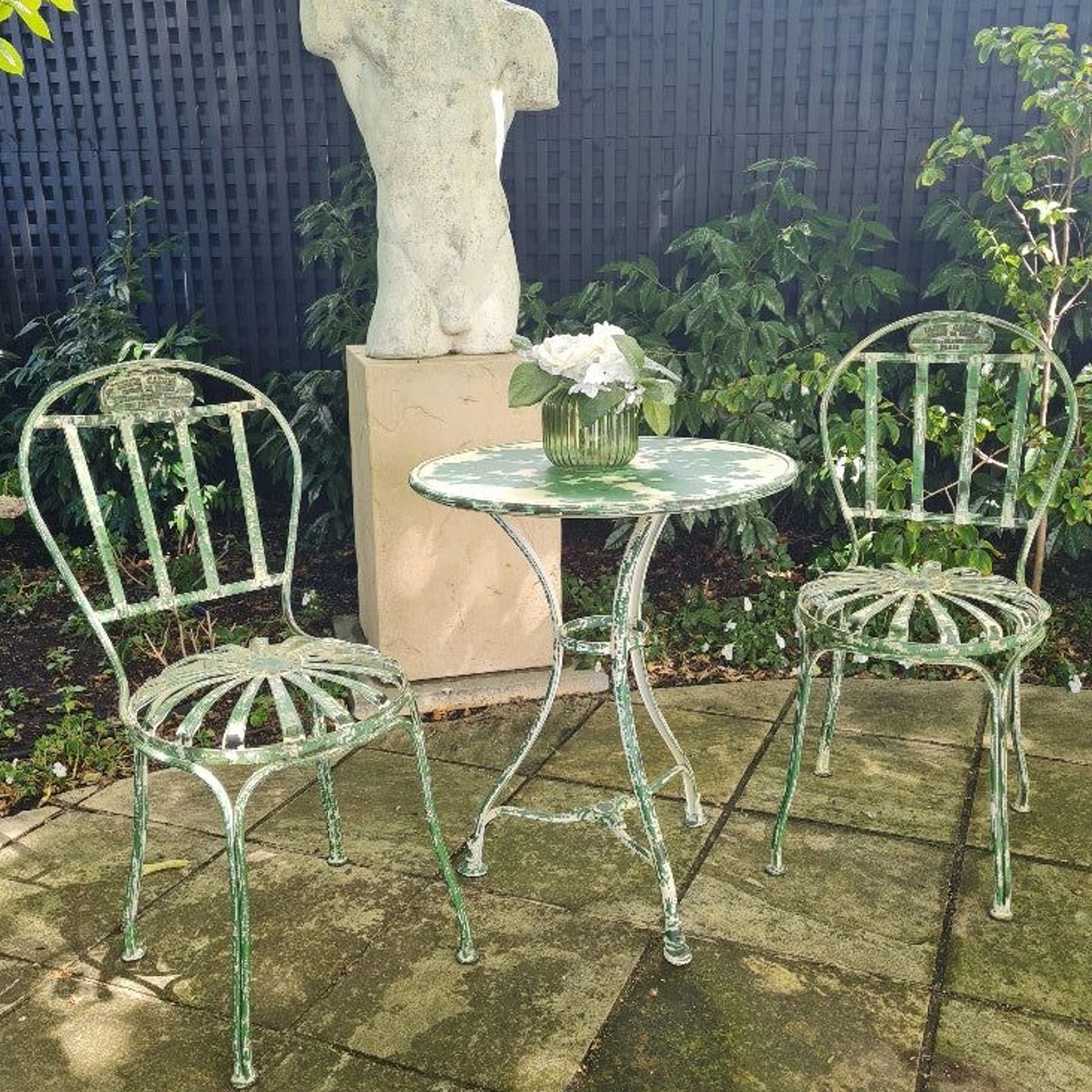 3 x piece Carre Dining Chairs and 60cm table