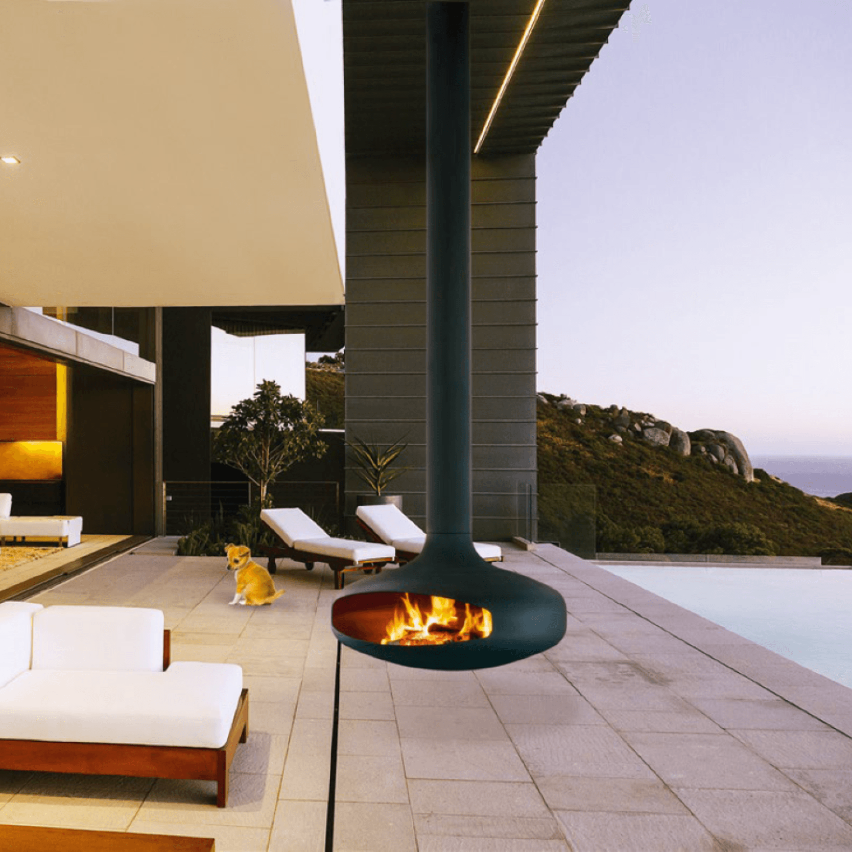 Focus Suspended Outdoor Wood Fire Range
