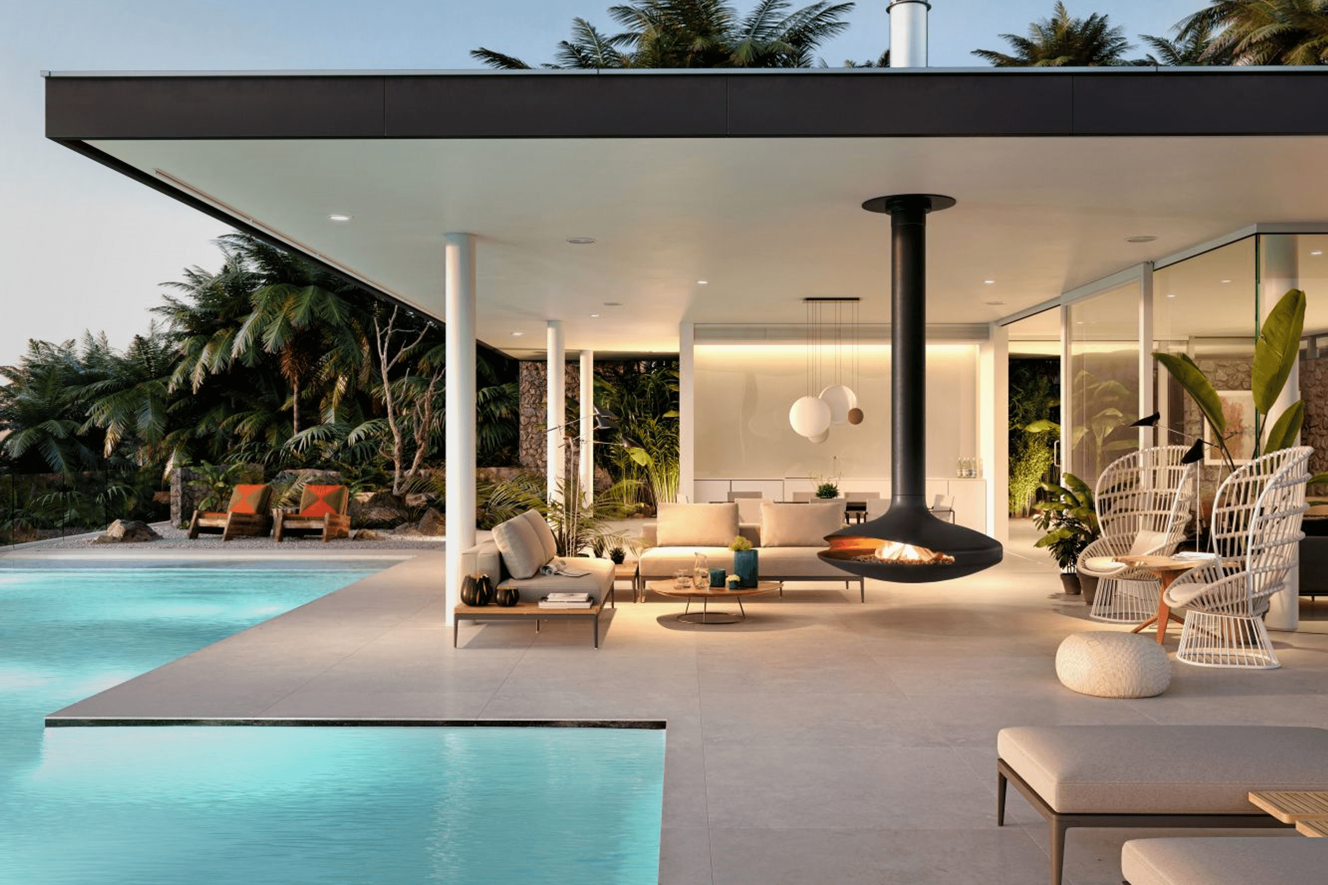 Focus Suspended Outdoor Wood Fire Range