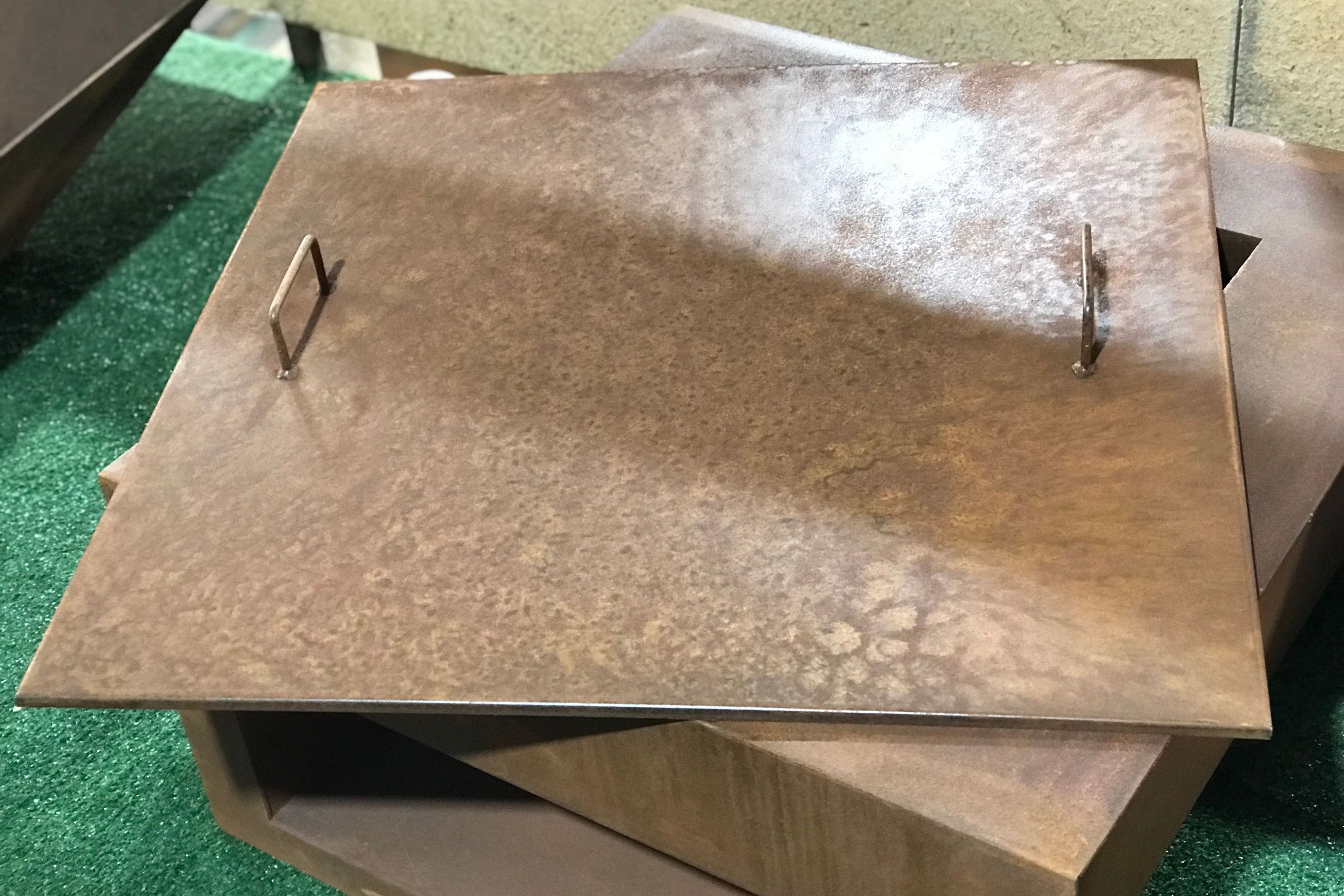 Corten Firebowl Lids
