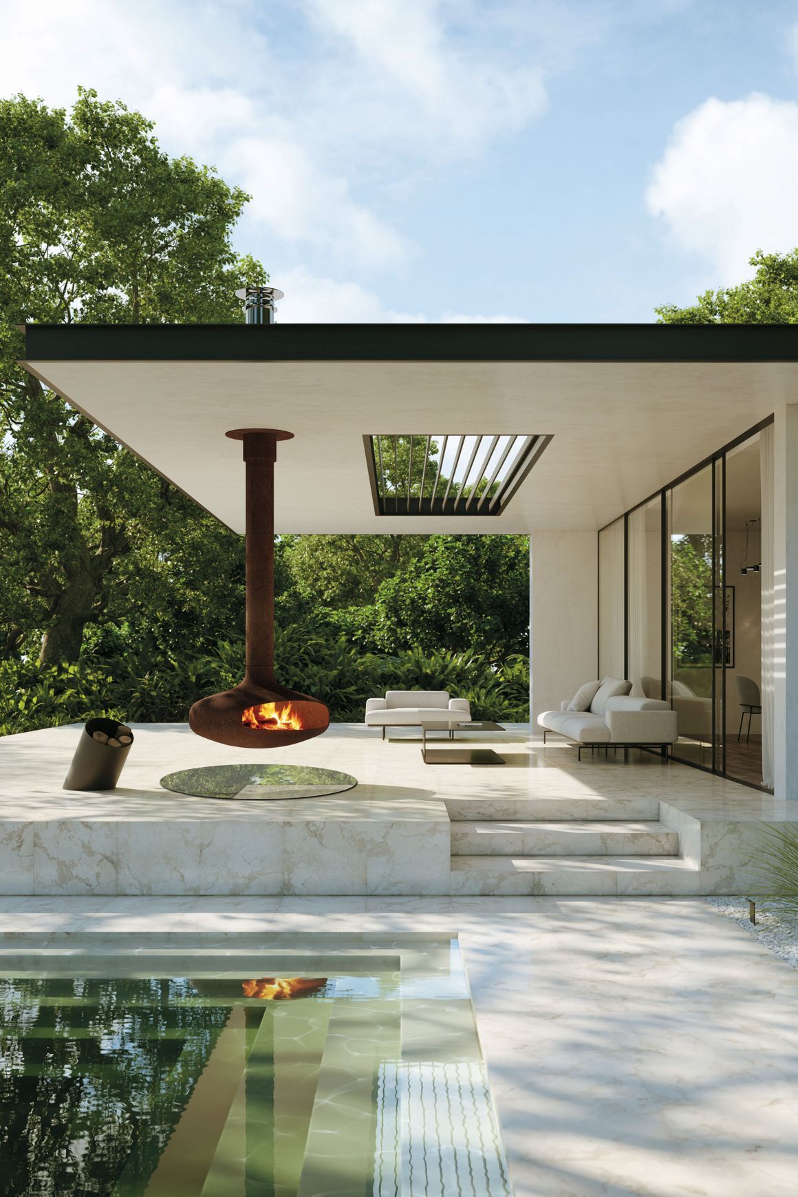 Focus Suspended Outdoor Wood Fire Range