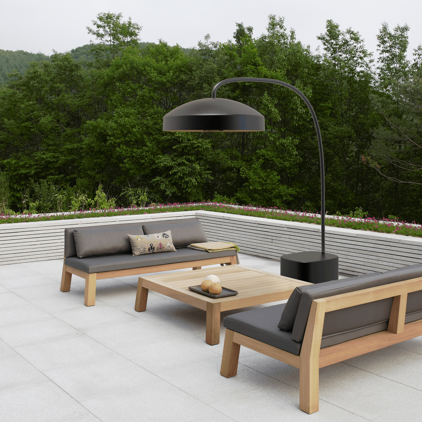 Disc Freestanding Infrared Outdoor Heater & Light