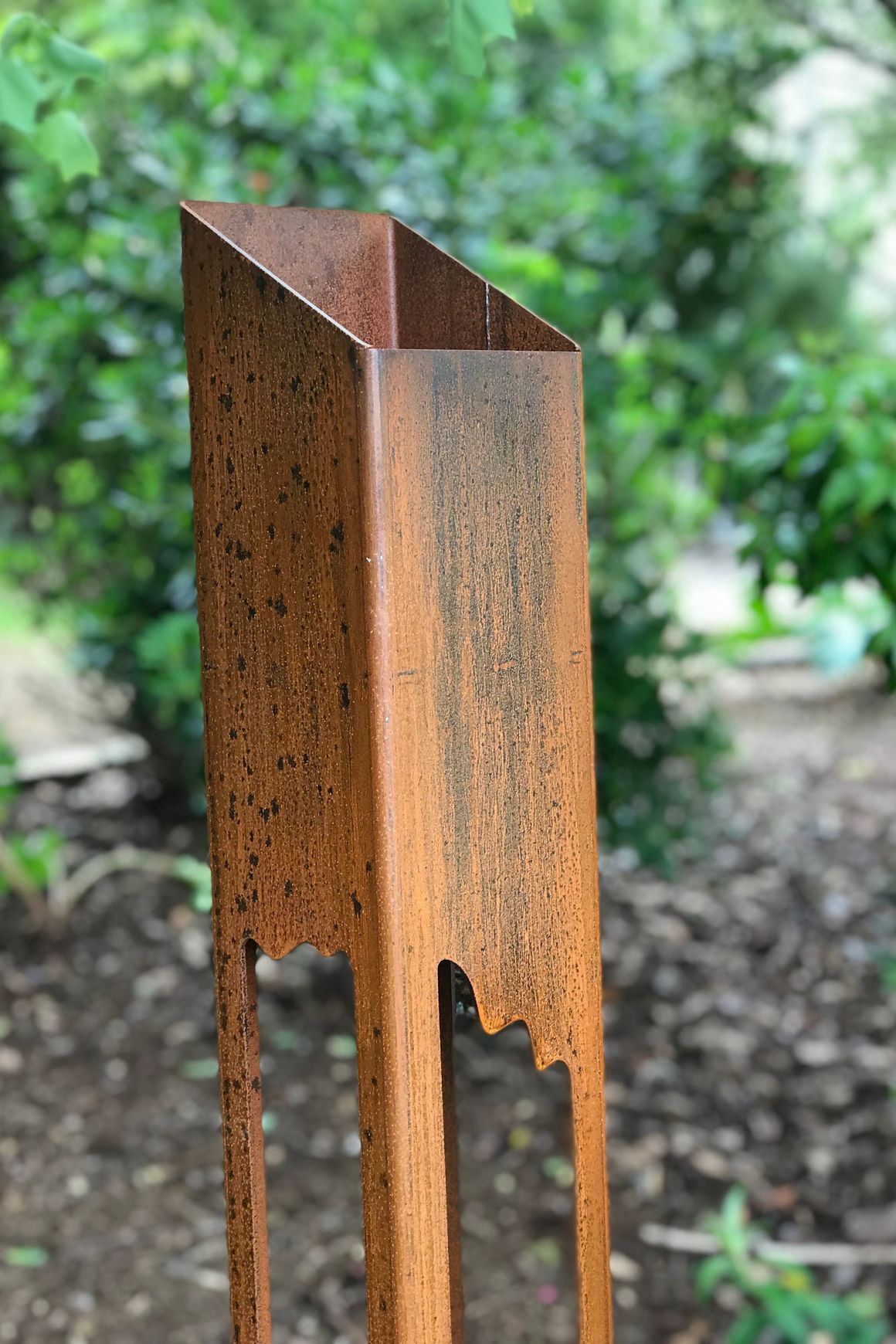 Corten Steel Garden Torches