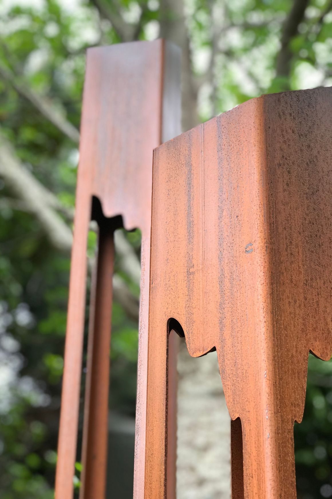 Corten Steel Garden Torches