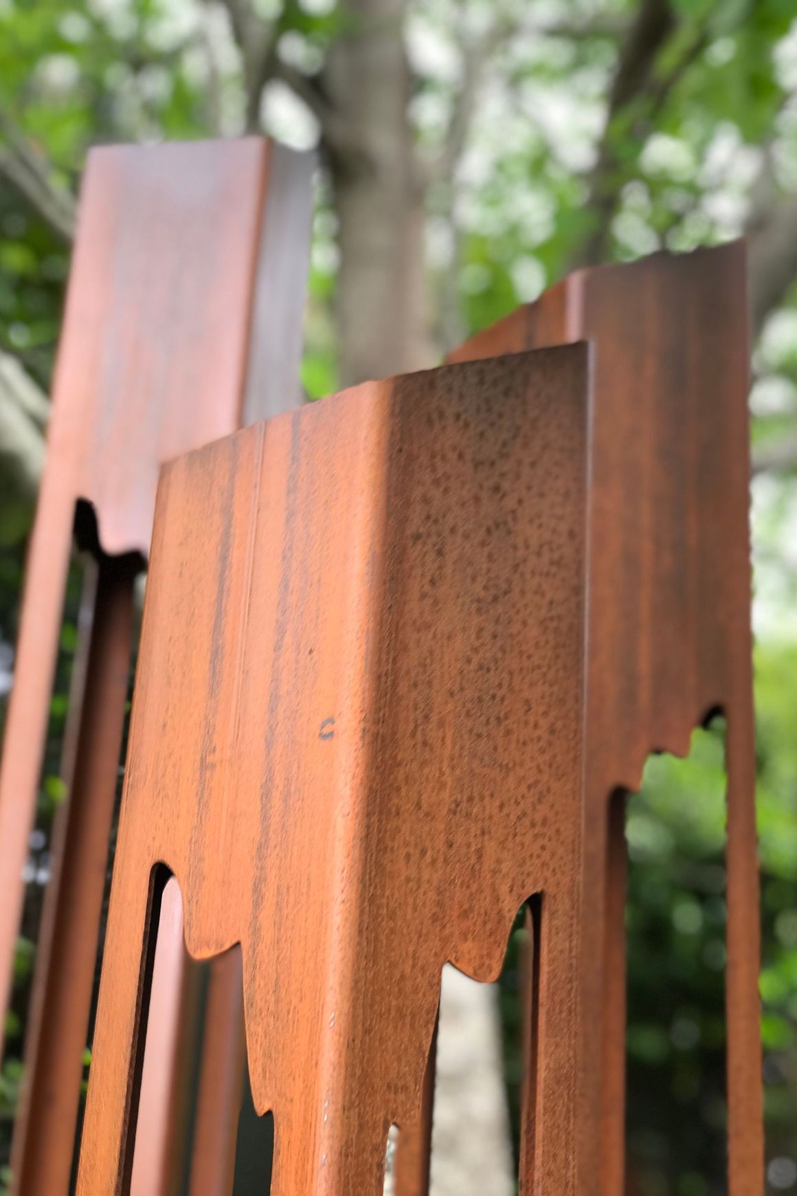 Corten Steel Garden Torches