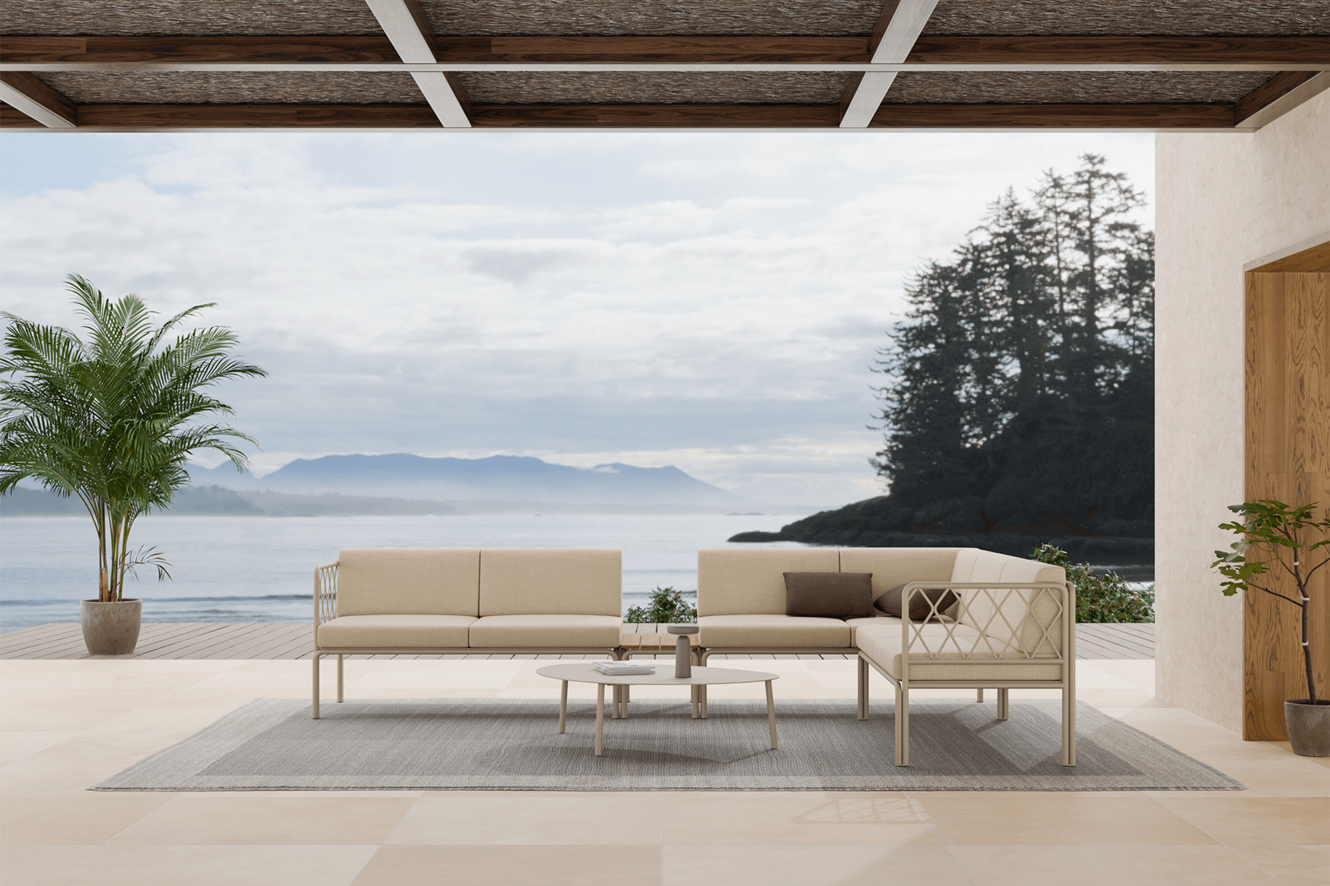 Cetara Outdoor Table - Latte