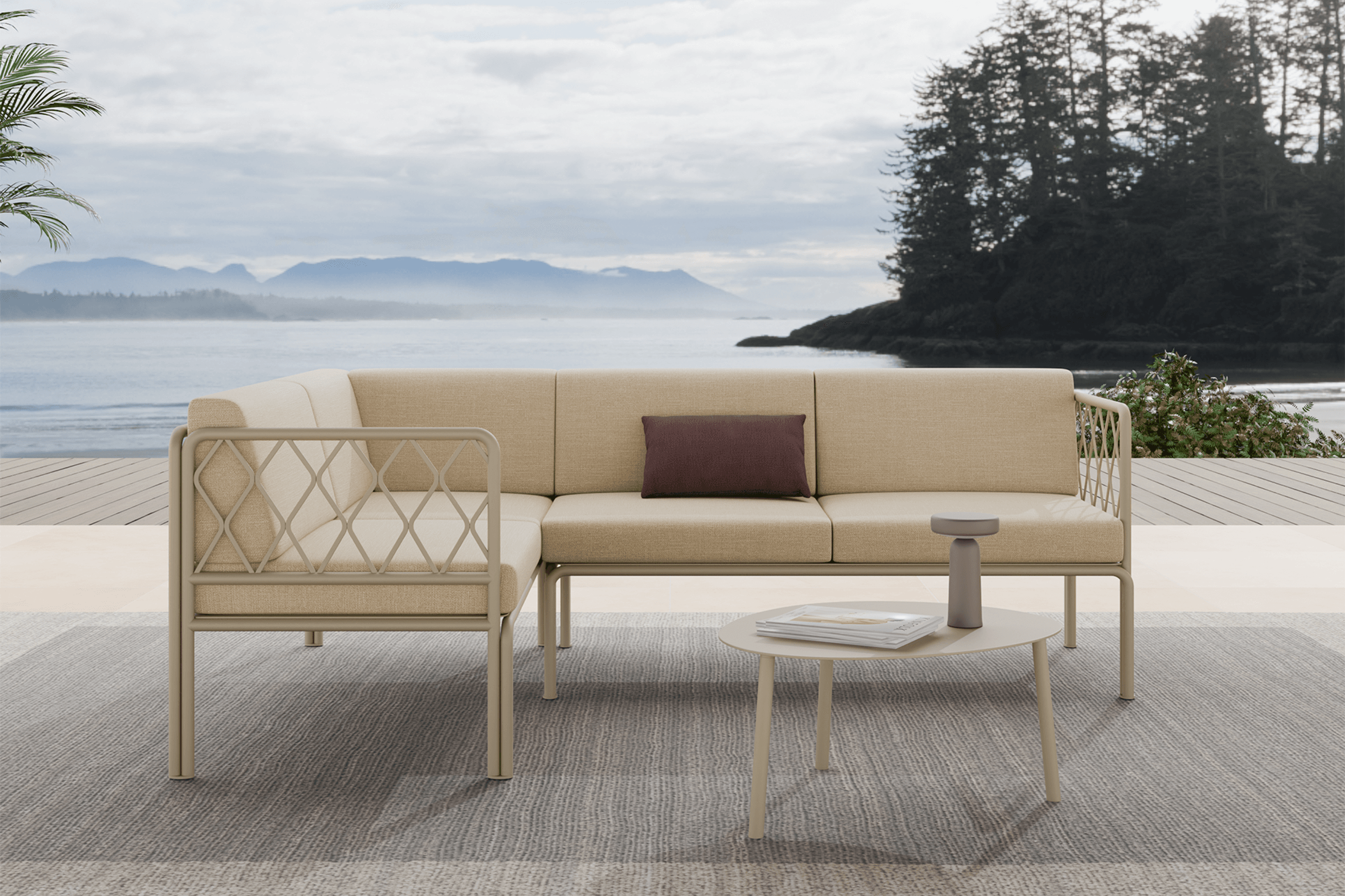 Cetara Outdoor Table - Latte