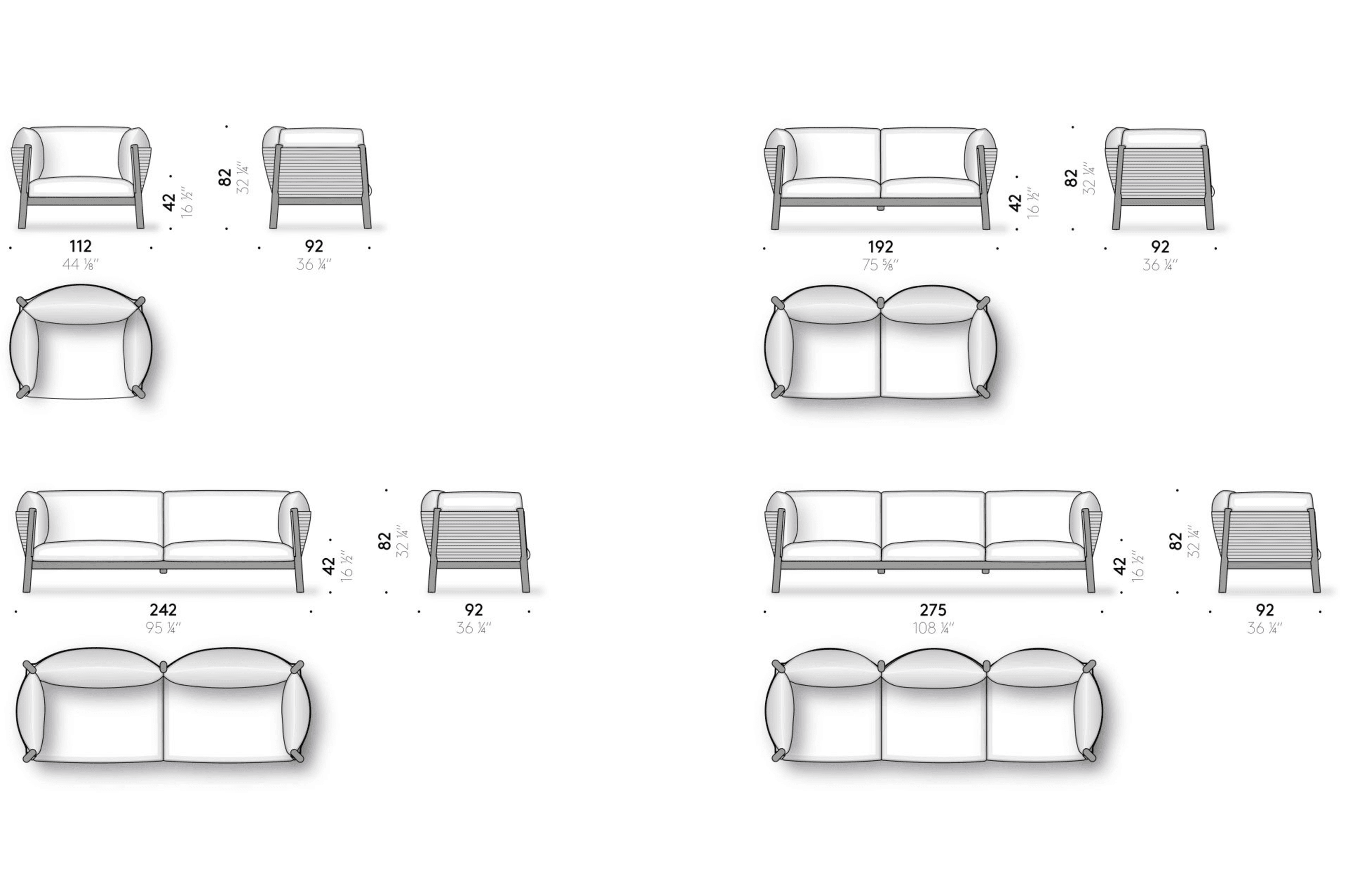 Yak Outdoor Armchair & Sofa by DePadova