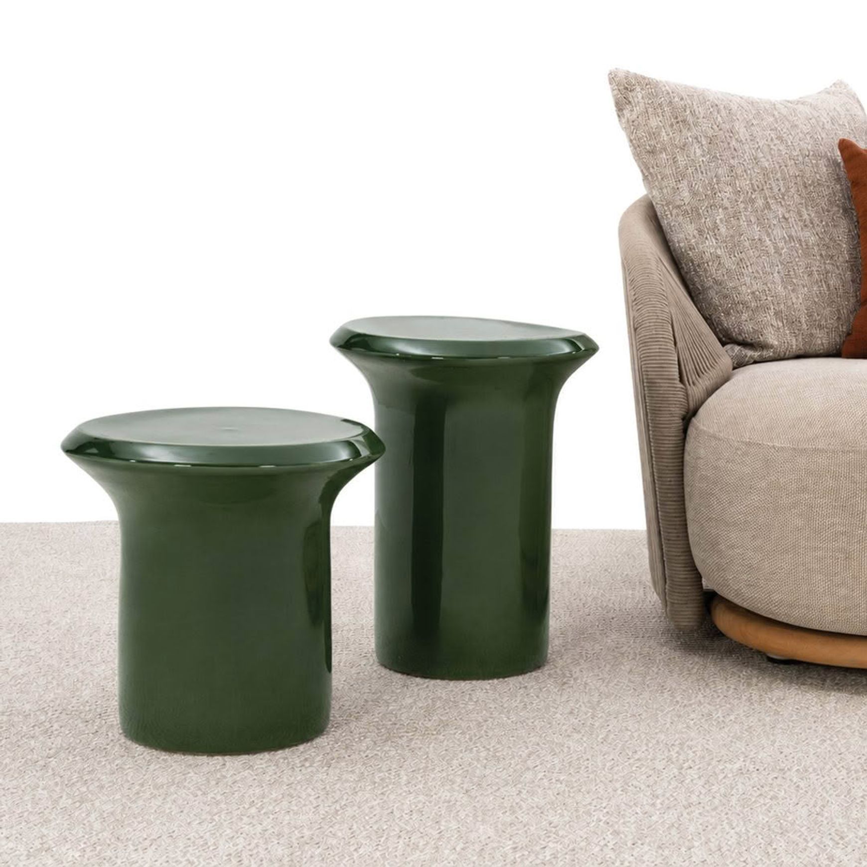 Cera Side Table - Dark Green