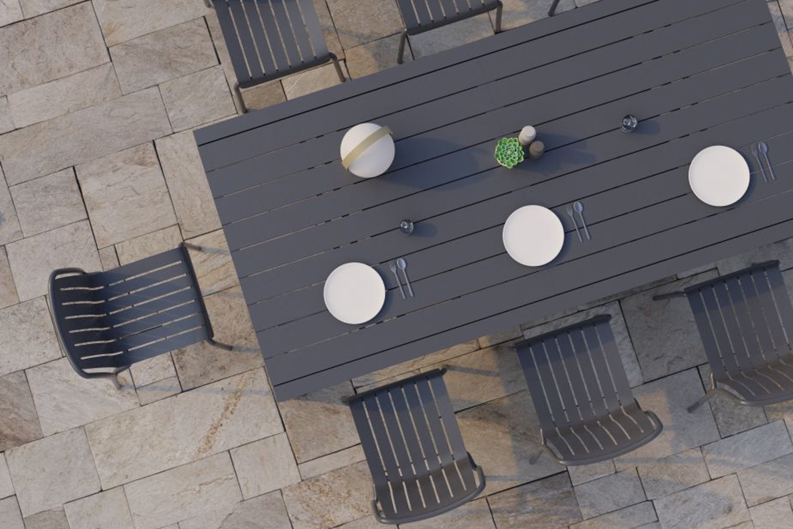 Reflect Table - Outdoor - Extendable 220/338 x 106cm - Charcoal