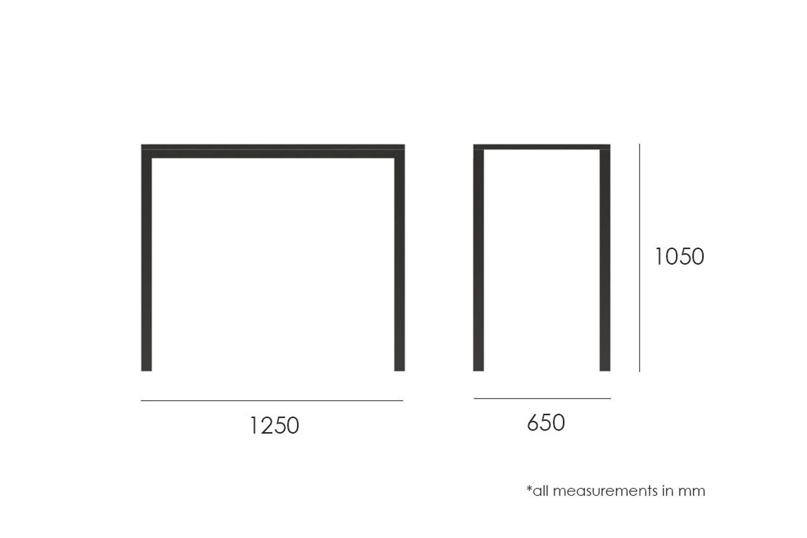 Halki Table - Outdoor - High Bar - 125cm x 65cm - Charcoal