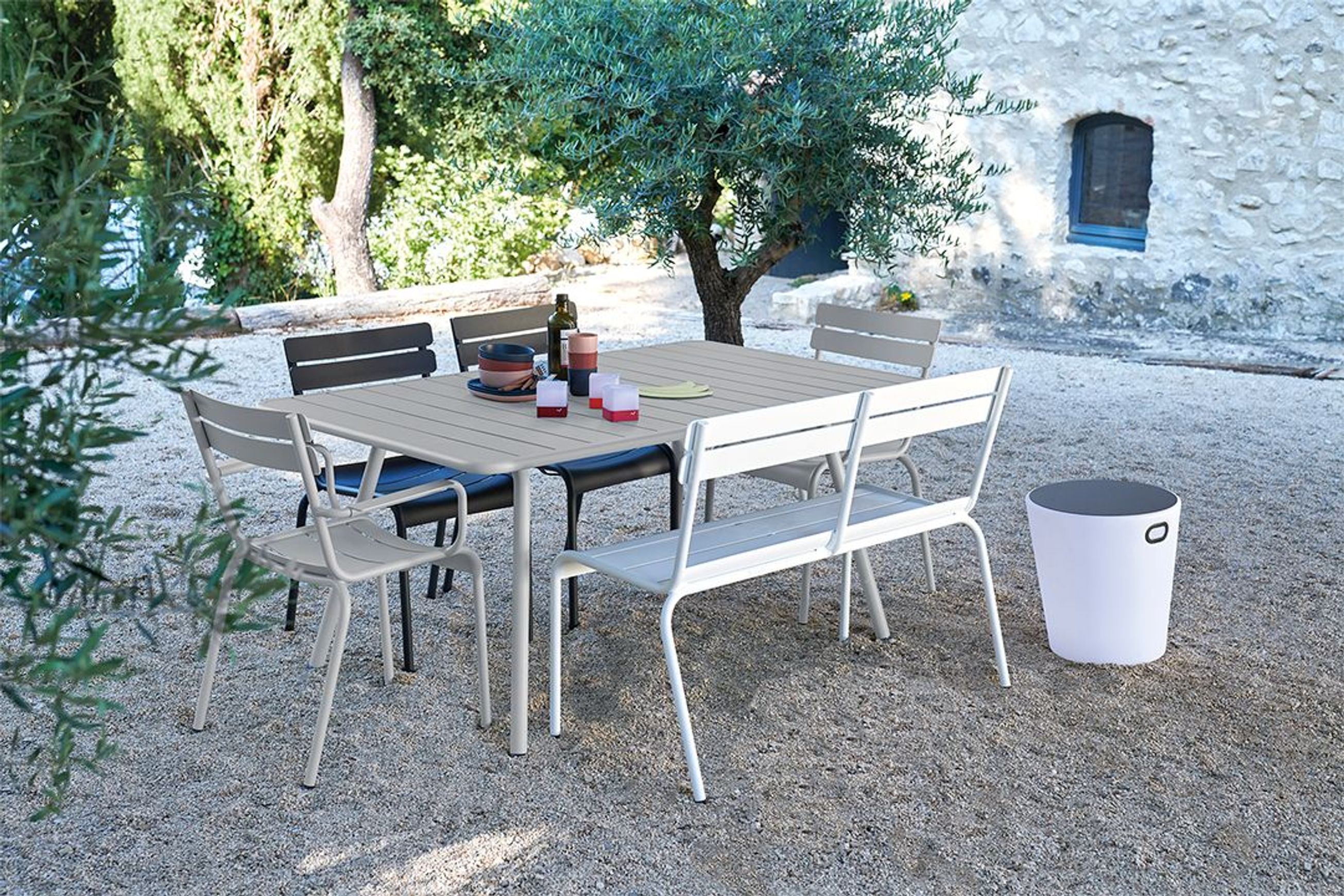 Fermob Luxembourg Outdoor Bench with Back