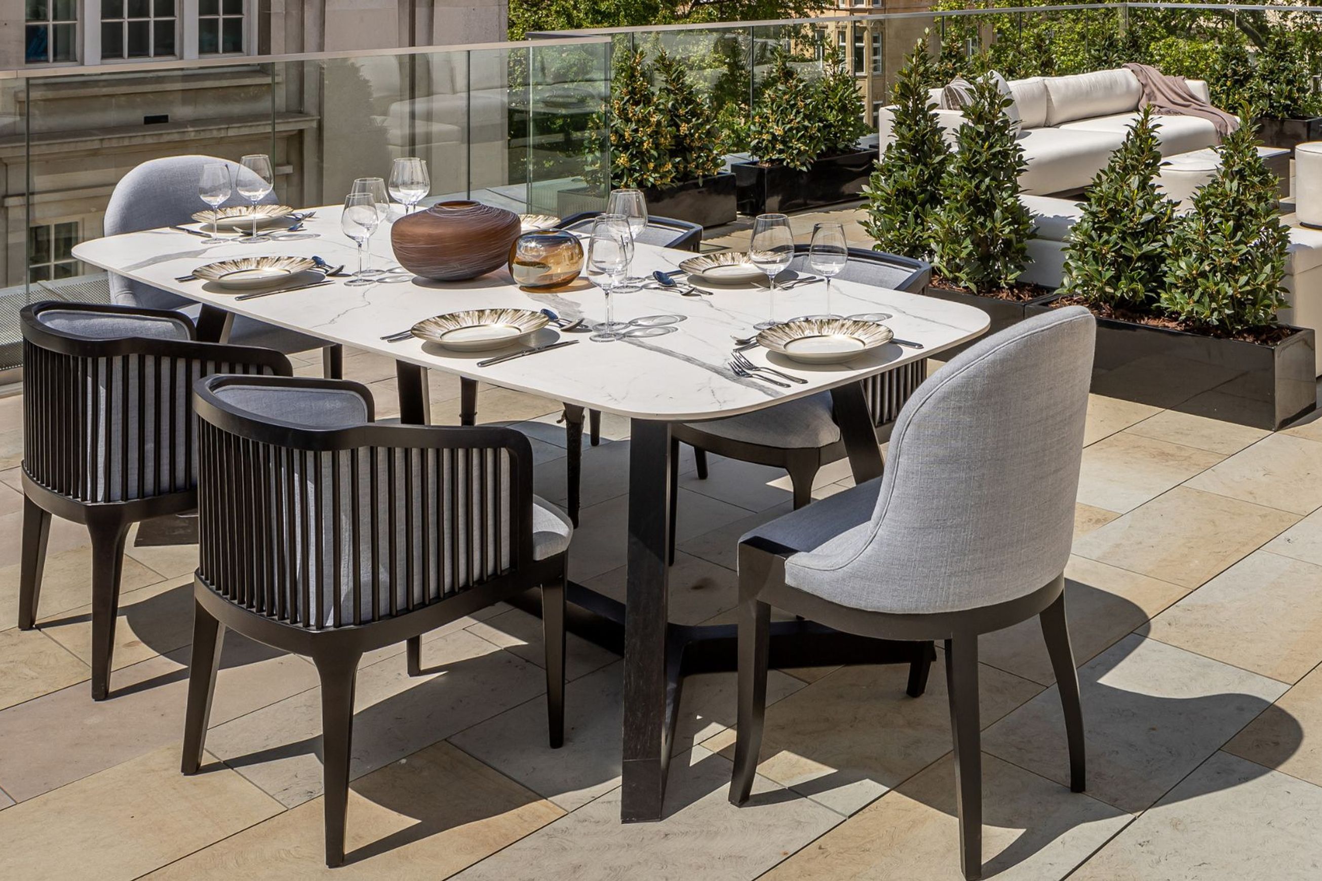 Perseus Porcelain Dining Table by Coco Wolf