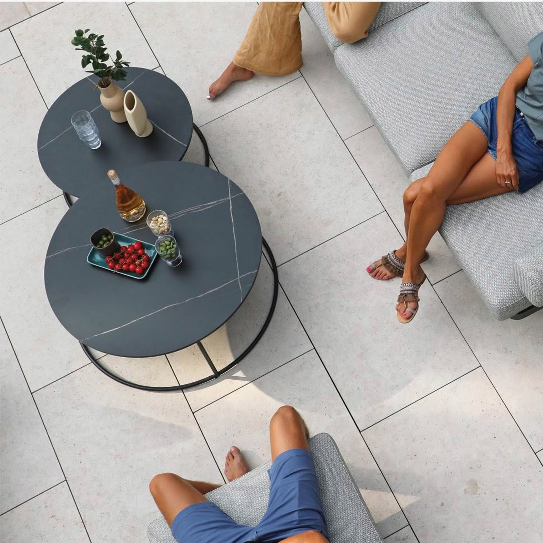 Pop Coffee Table Set of 2 - Charcoal