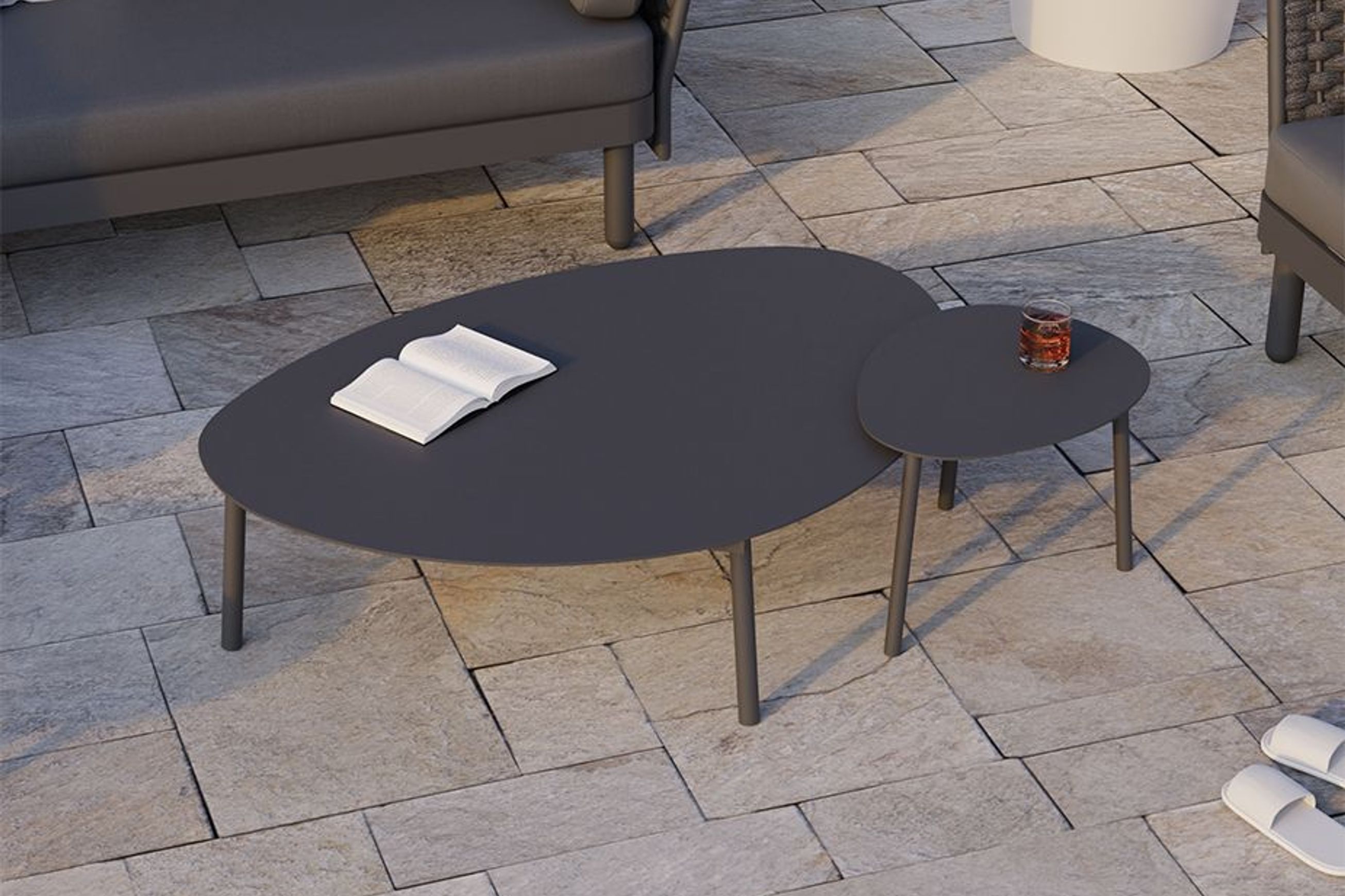 Cetara Coffee Table - Outdoor - Charcoal - Large
