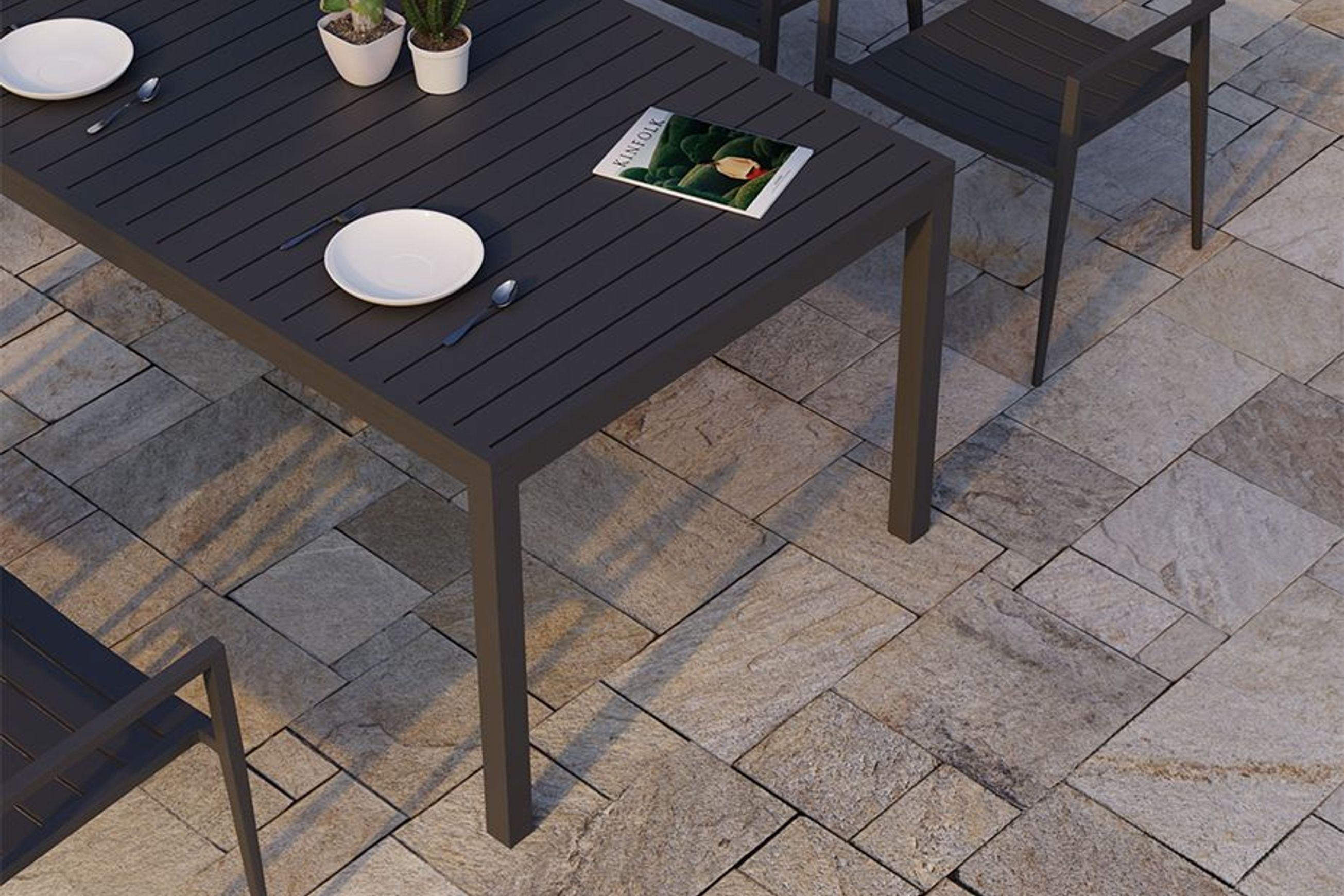 Halki Table - Outdoor - 160cm x 90cm - Charcoal