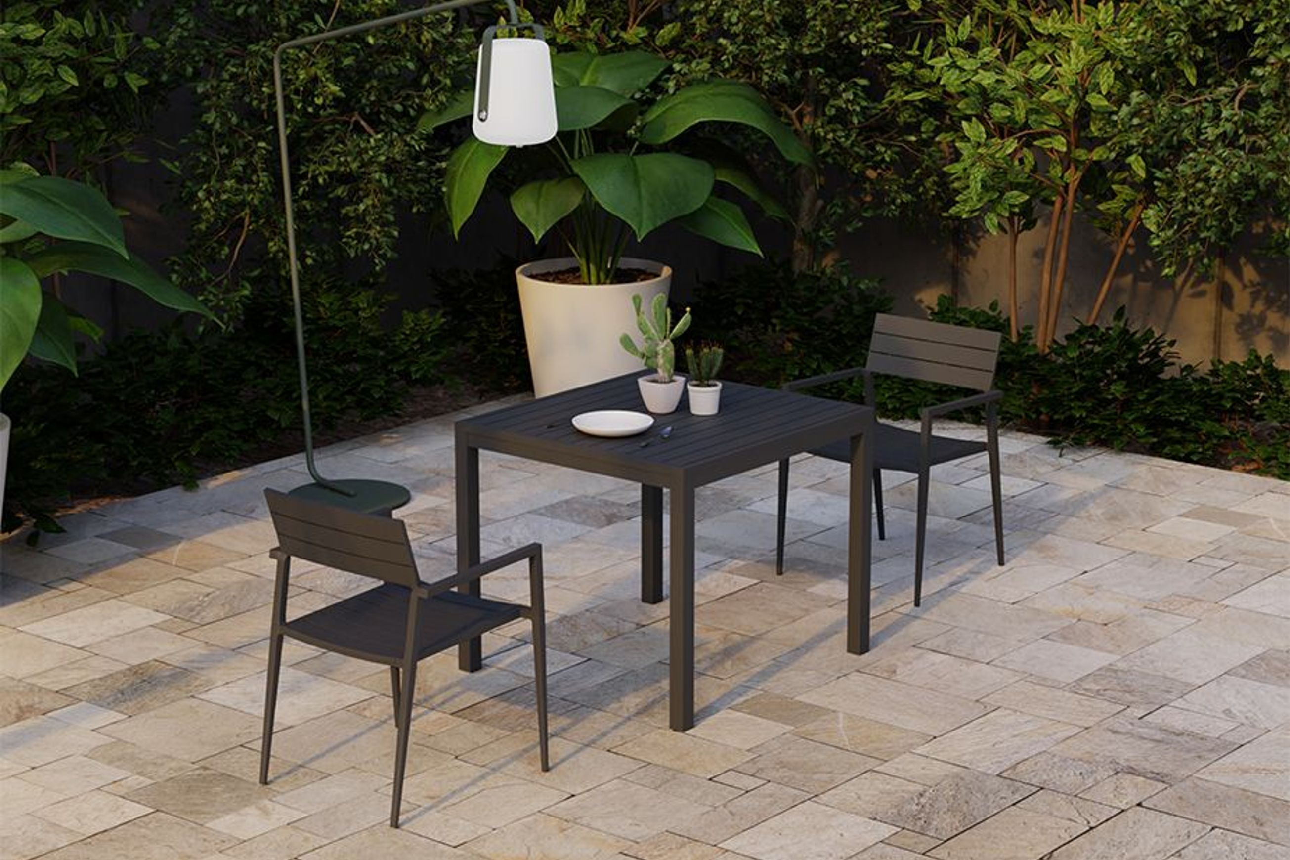 Halki Table - Outdoor - 90cm x 90cm - Charcoal