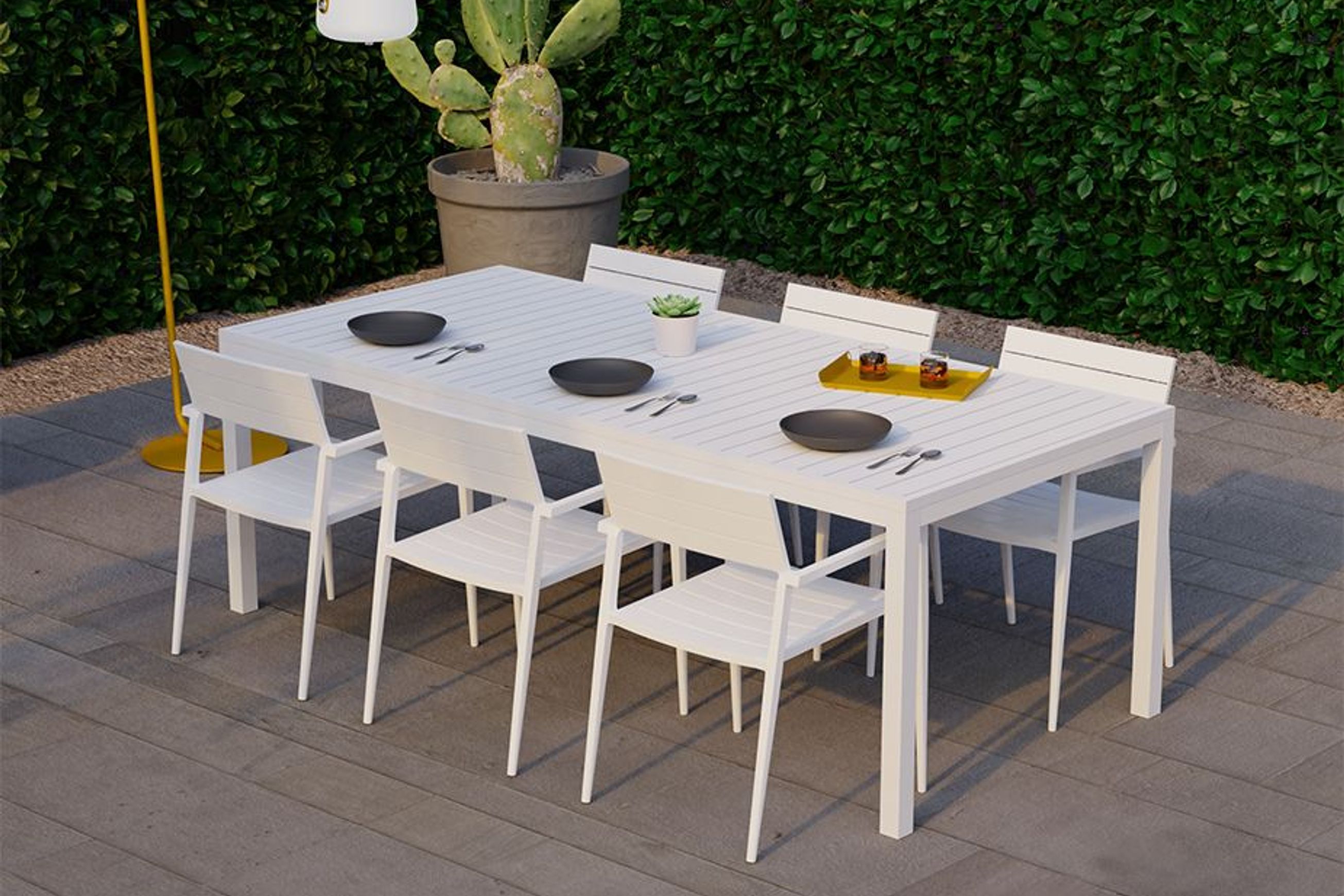 Halki Table - Outdoor - 220cm x 100cm - White